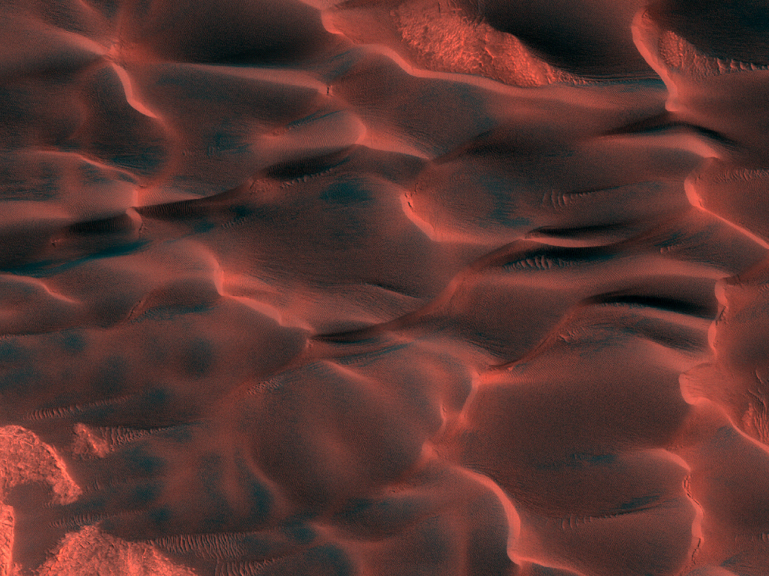 Erosin y restauracin estacional de las dunas de Marte