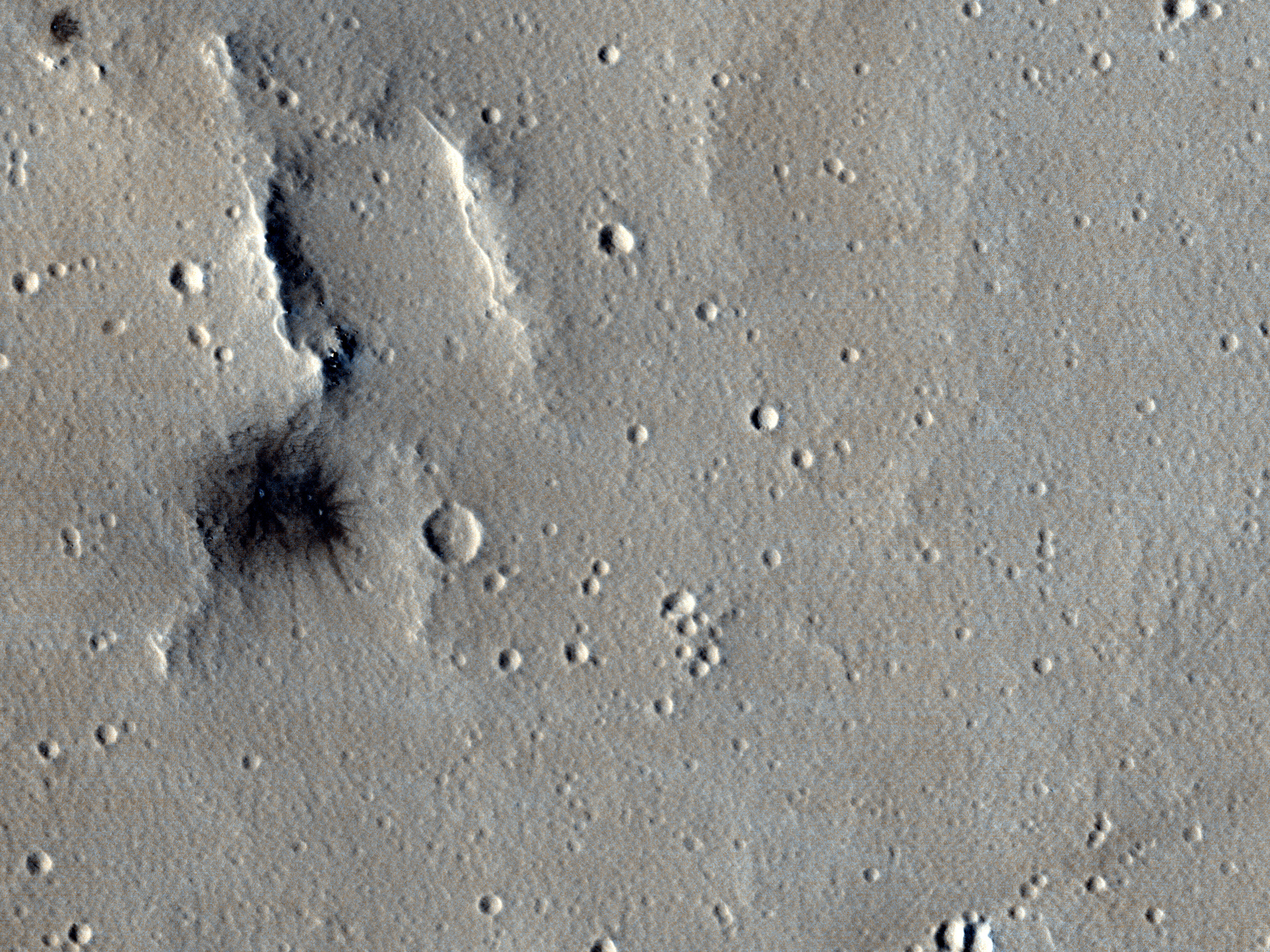 Un cratere che sta scomparendo