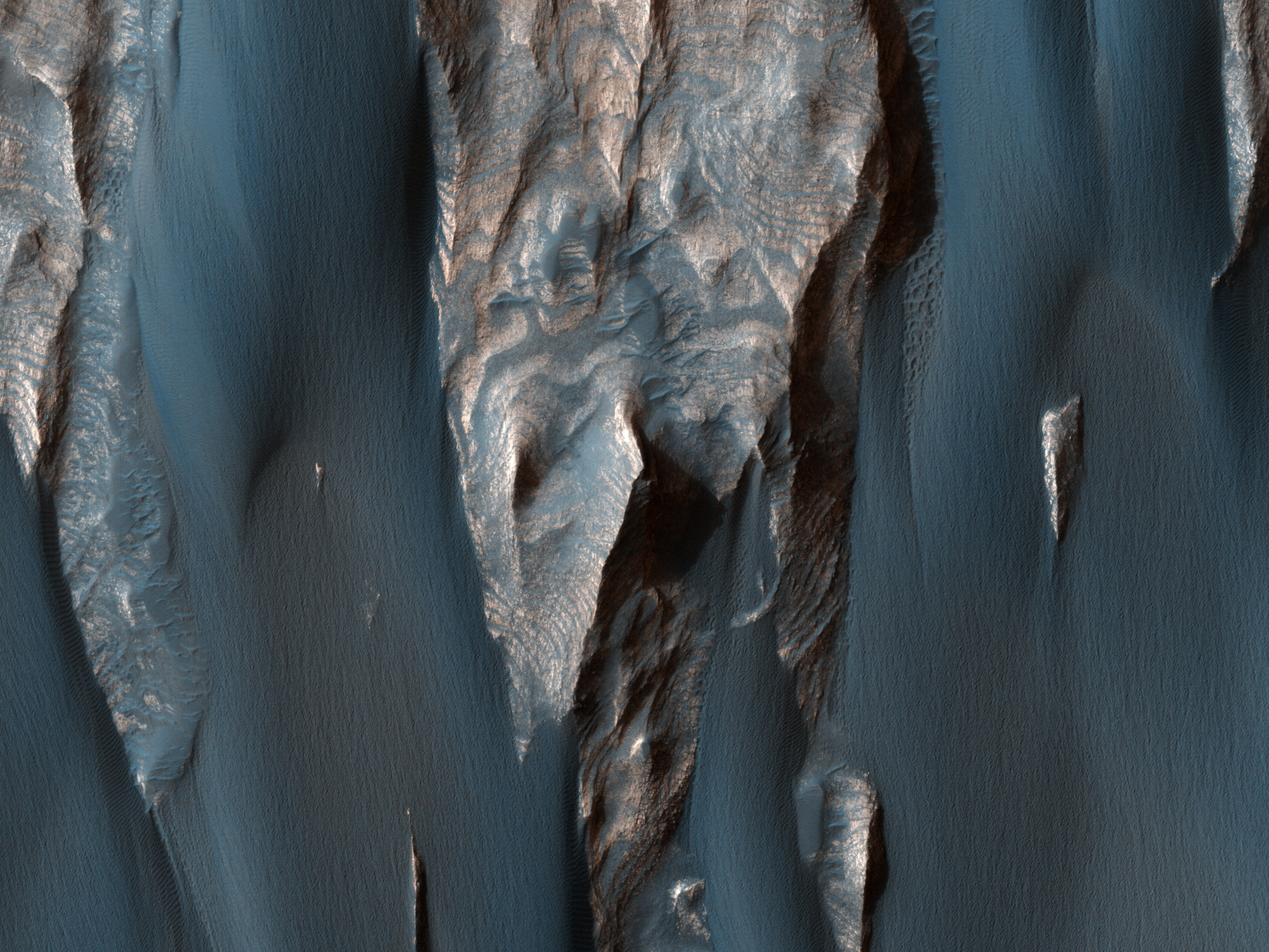 Windblown Sand in Ganges Chasma