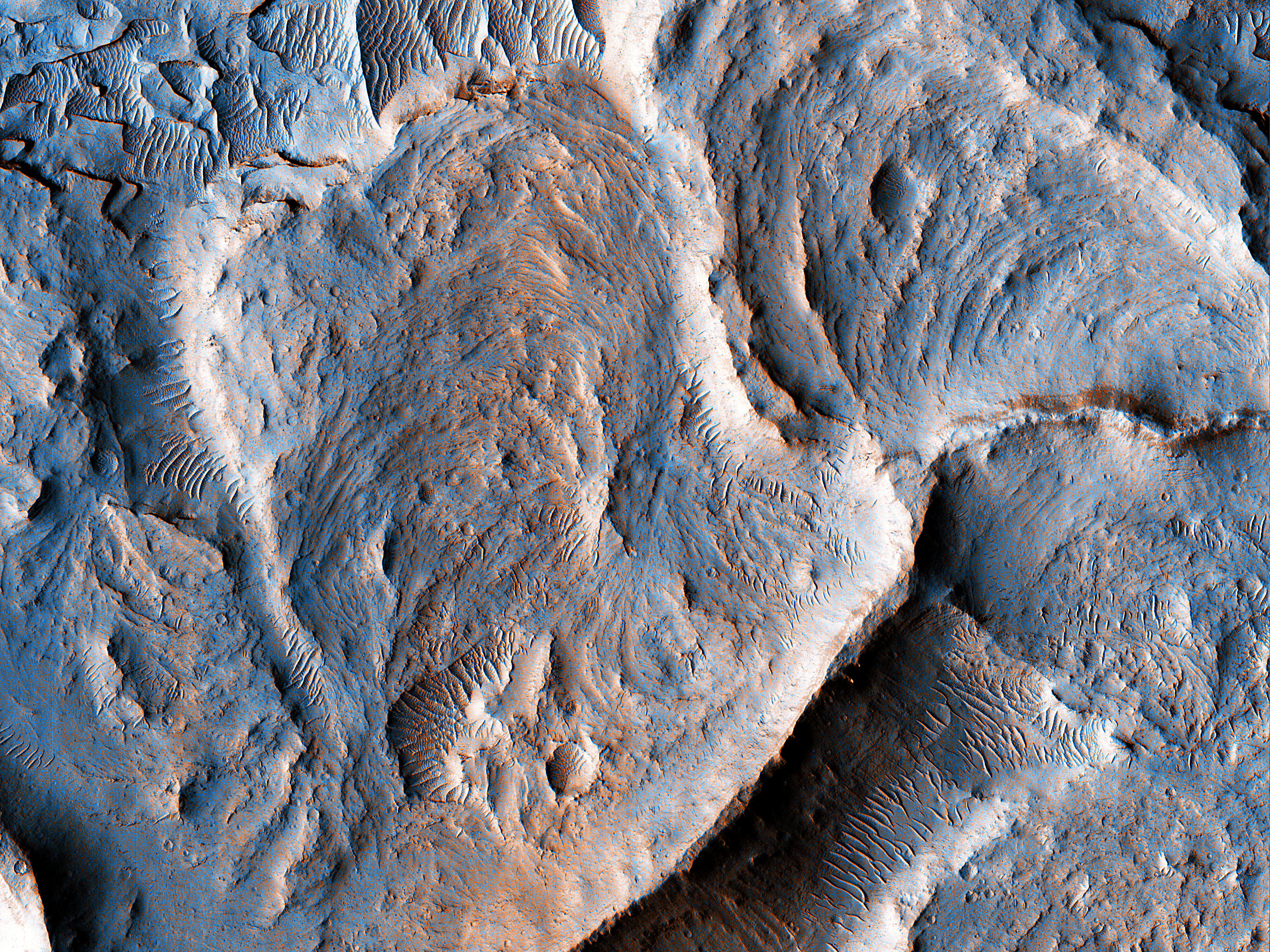 Martian Meanders and Scroll-Bars