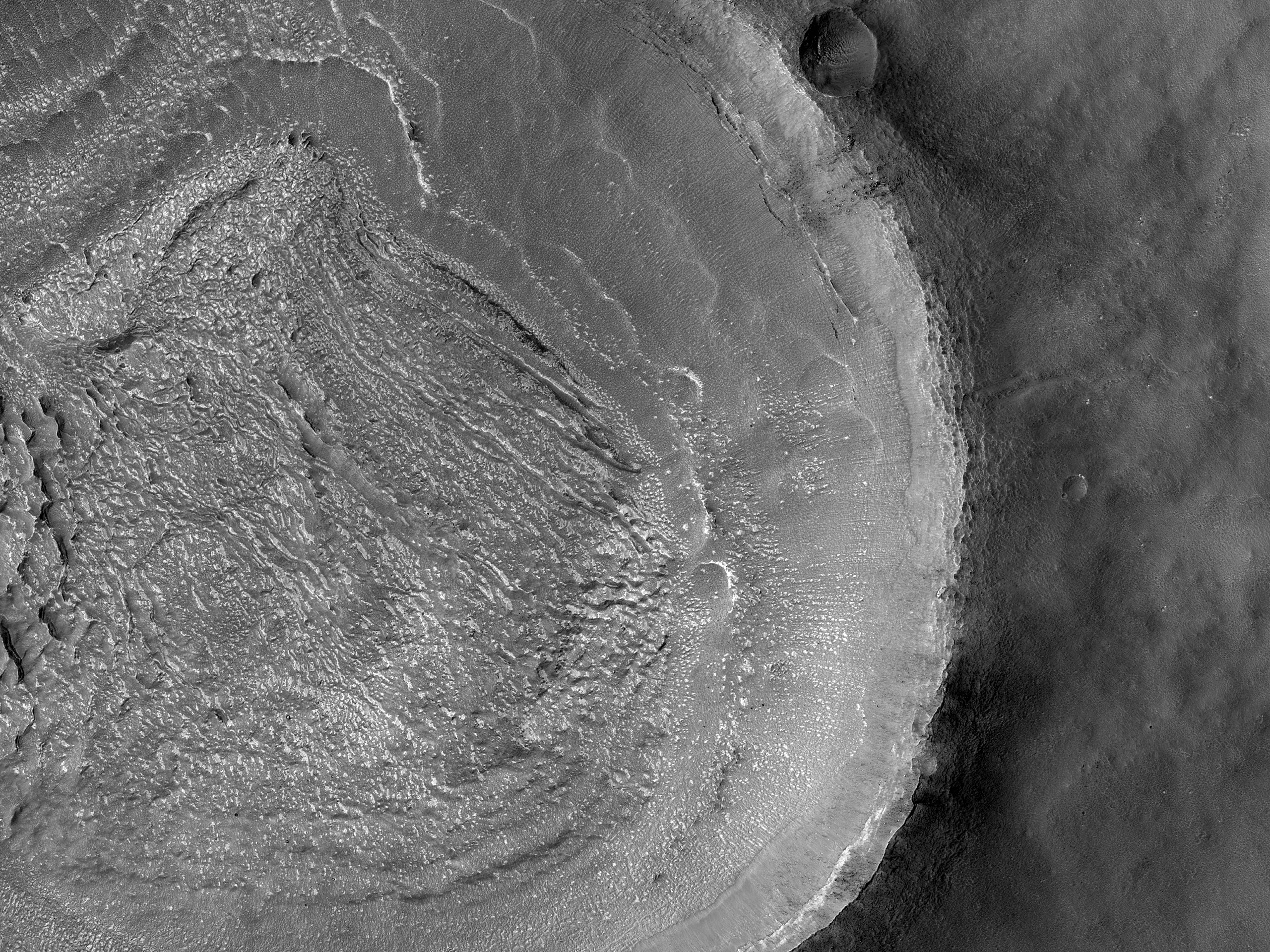 Surfaces in a Crater