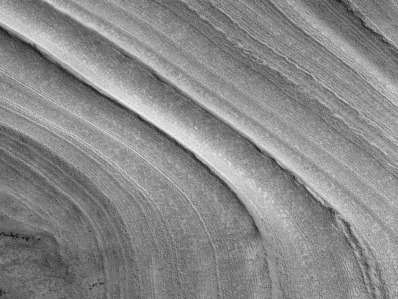 Strata septentrionalis poli deposita