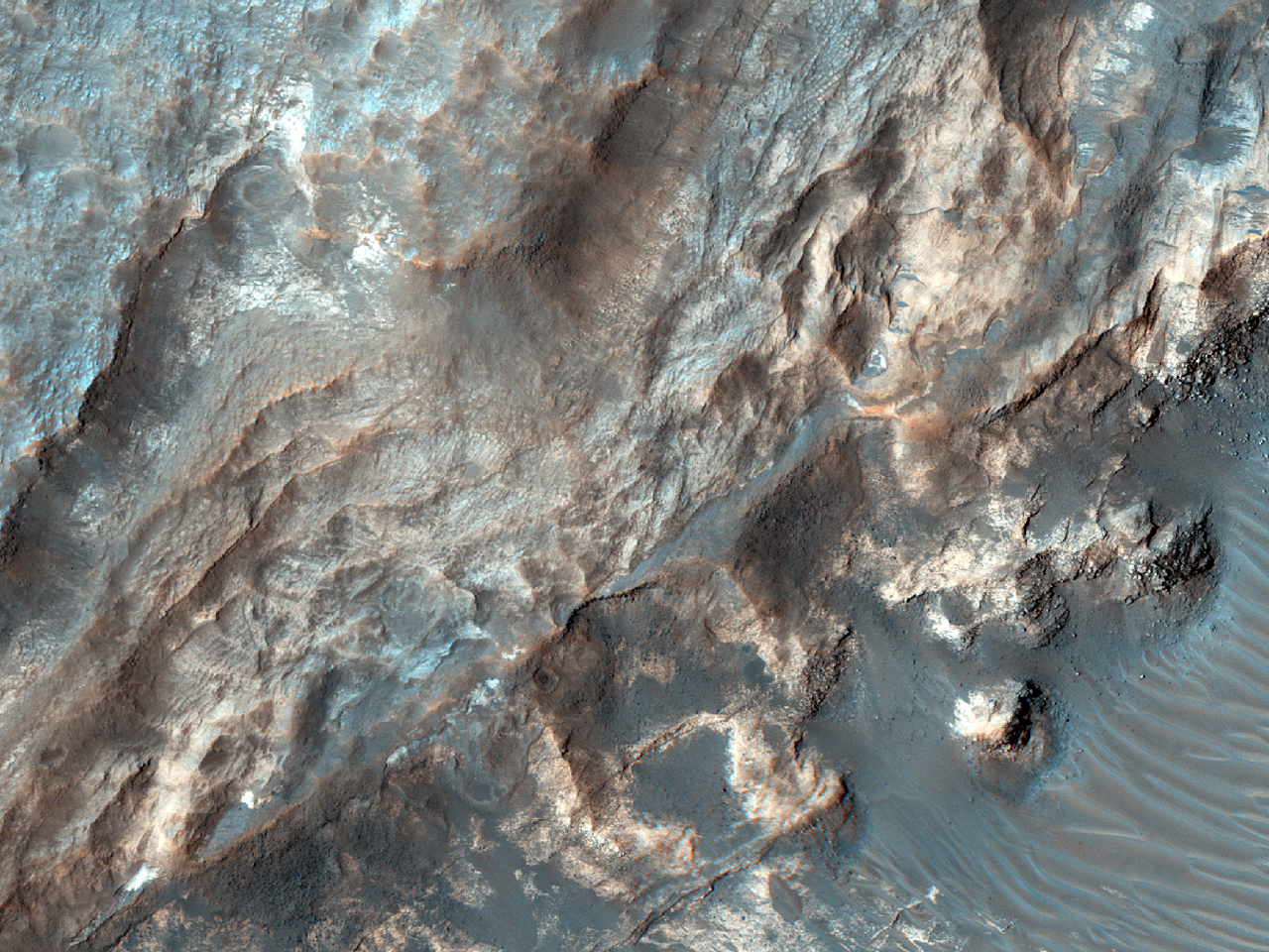Lagen ten noordoosten van Hellas Planitia