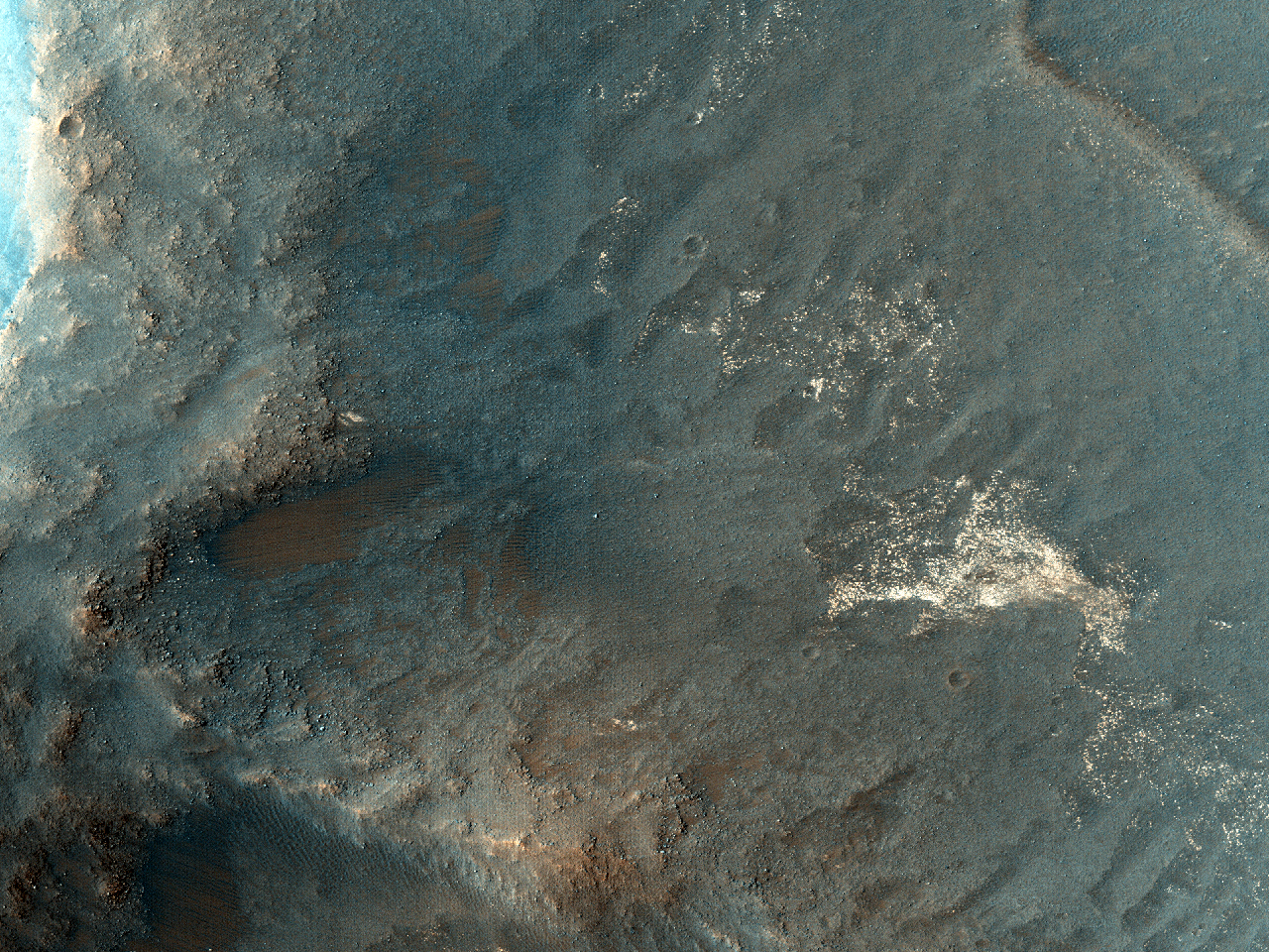 منحدرات في منخفضات مالس (Melas Chasma)