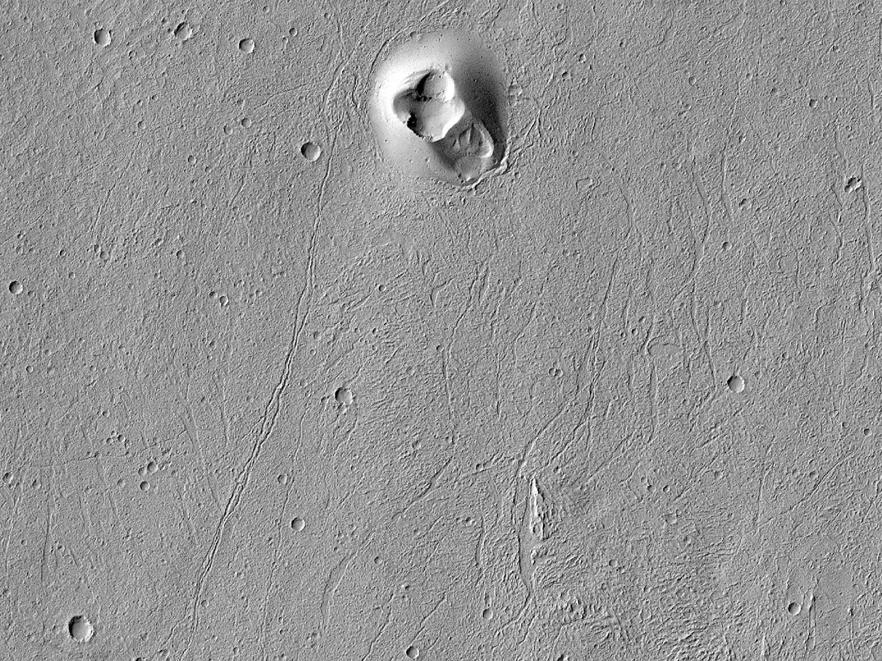 Terreni di formazione vulcanica in Echus Chasma