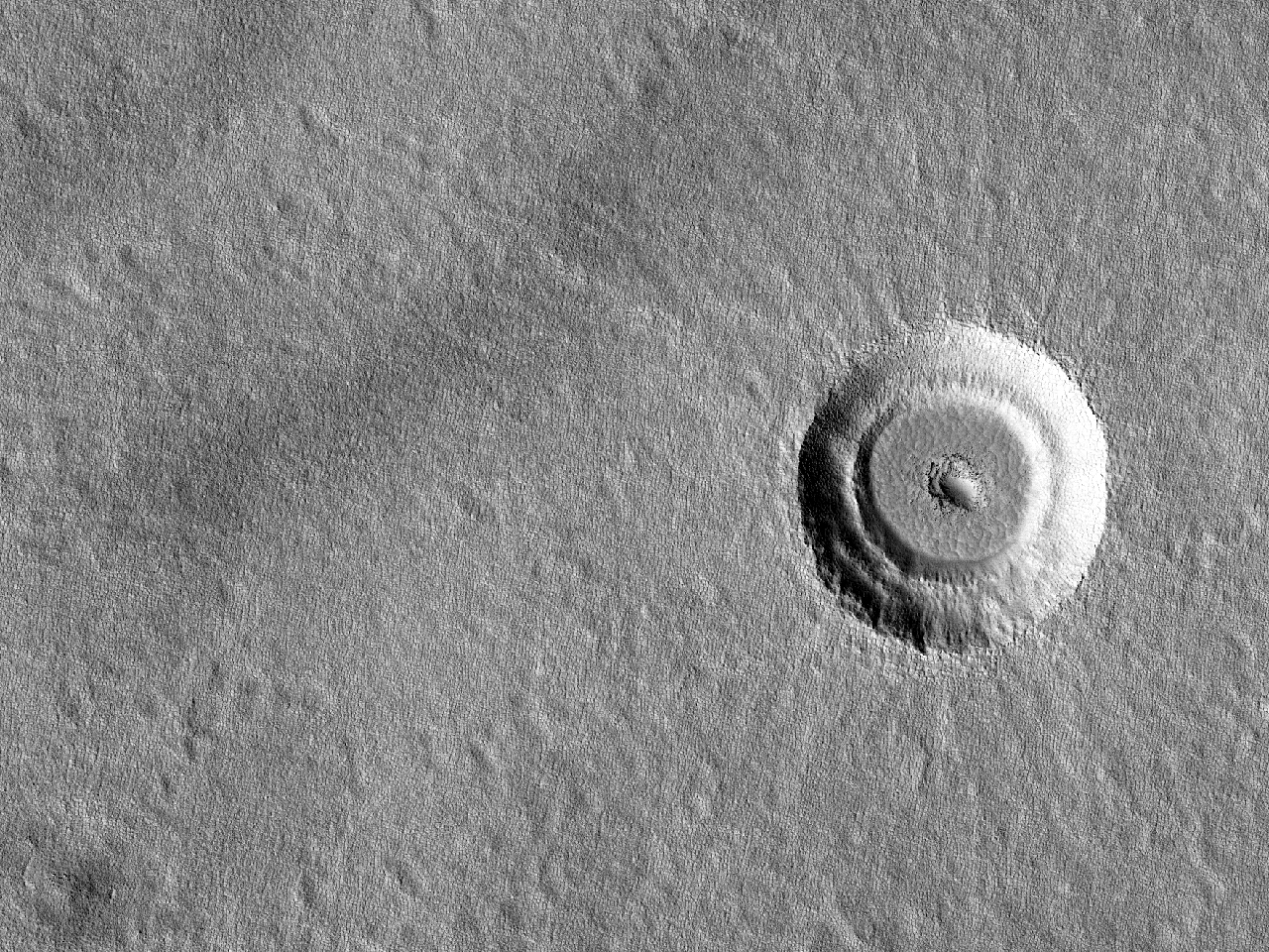 Possibile cratere terrazzato in Arcadia Planitia