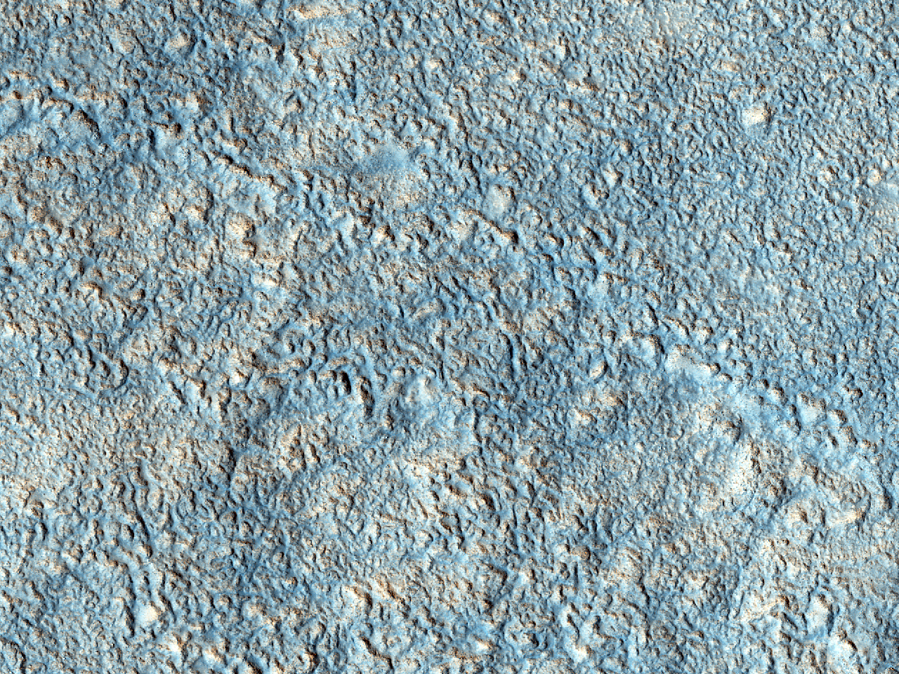 Acidalia Planitia’da bulunan engebeli arazi