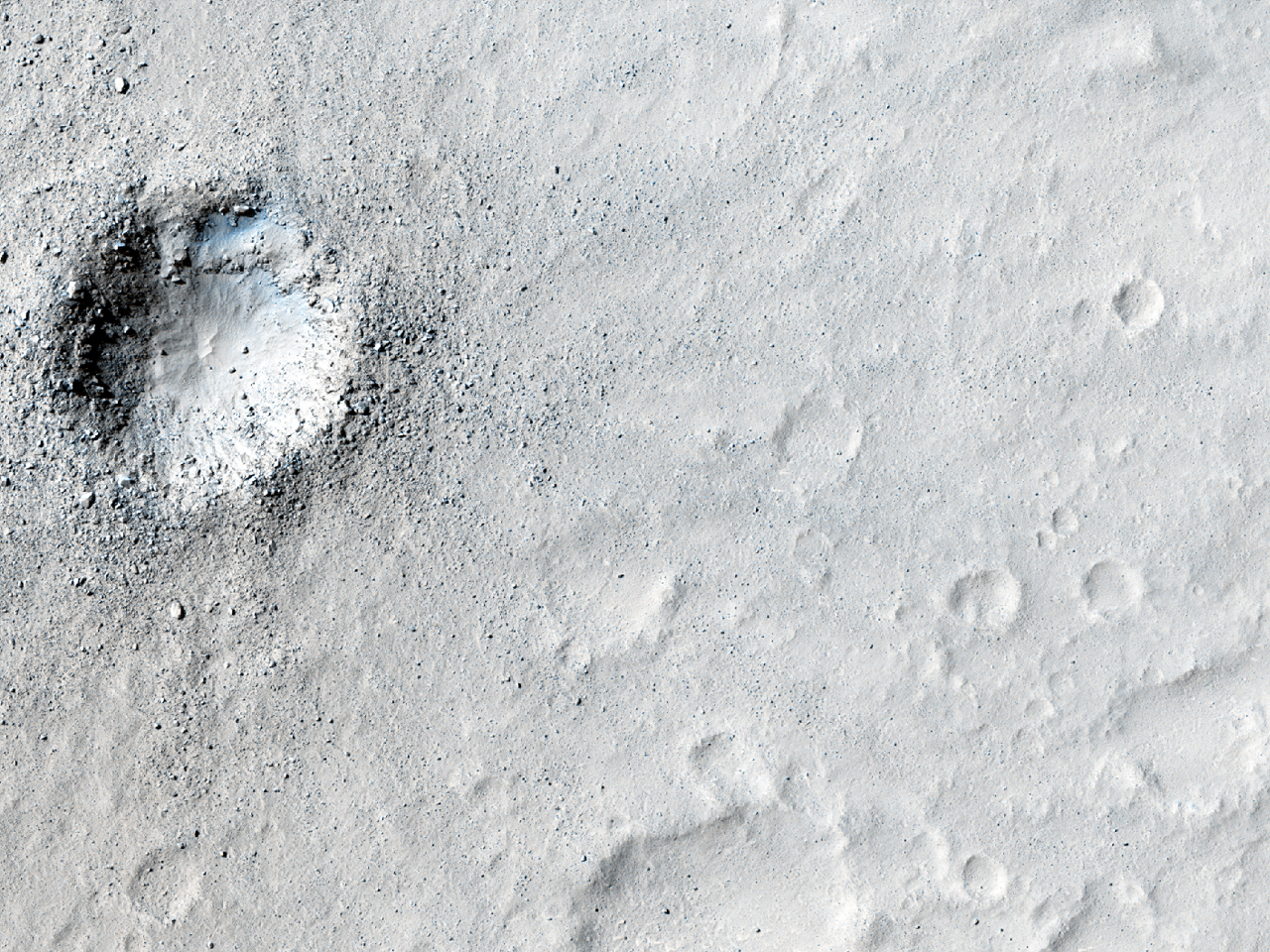 Πρόσφατος, Μικρός Μετεωρικός Κρατήρας με Ακτίνες