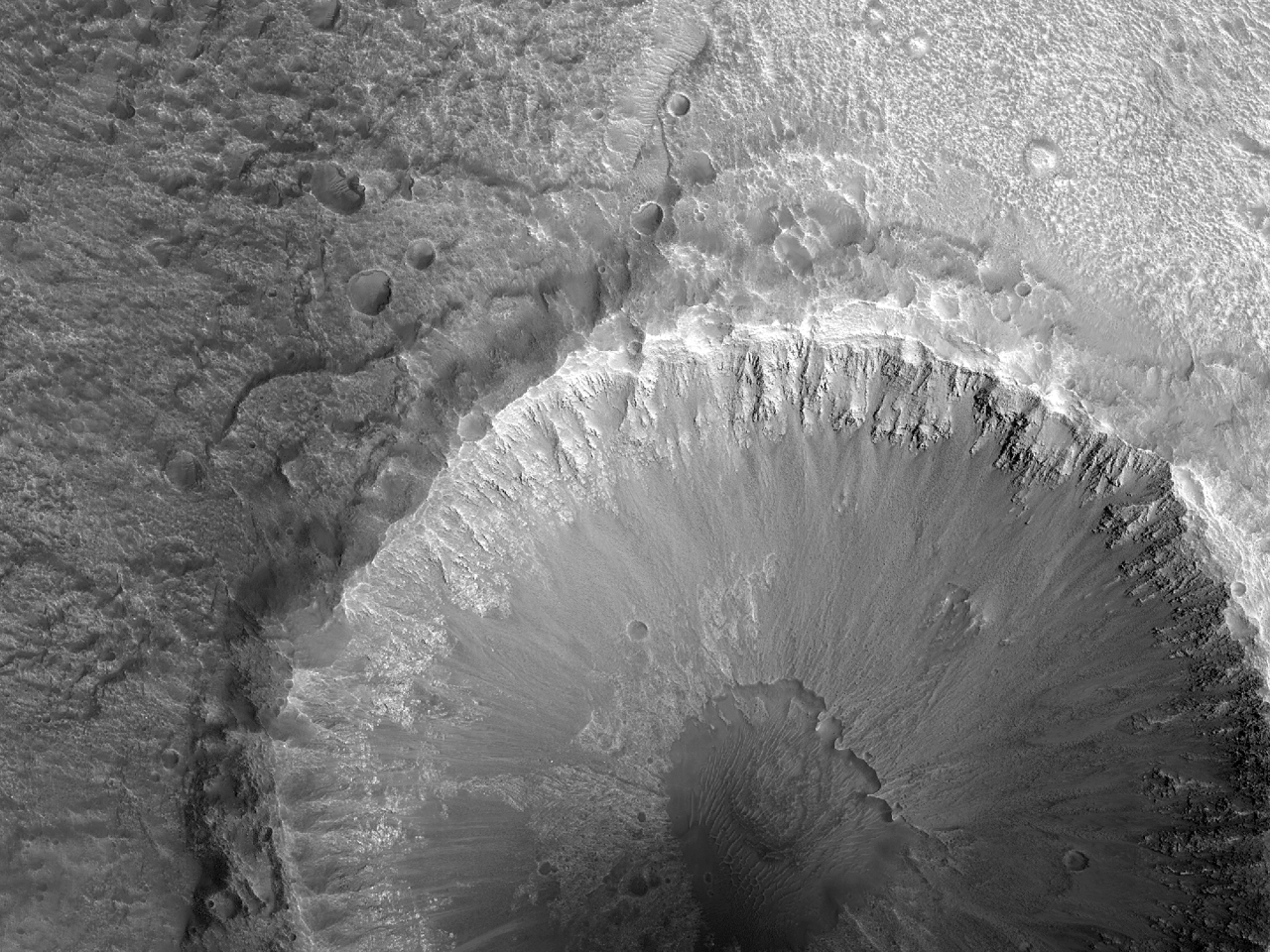 Ictu crater effectus lucida subterranea materie conspicuus 