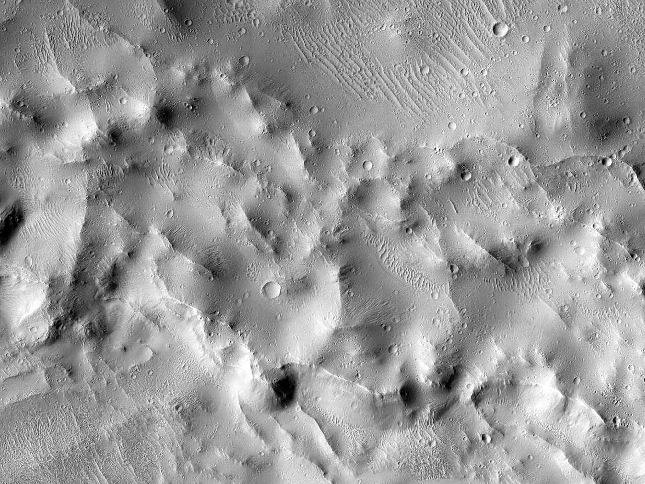 Olympus Mons’ta bulunan bir rüsubatın uç kısmı