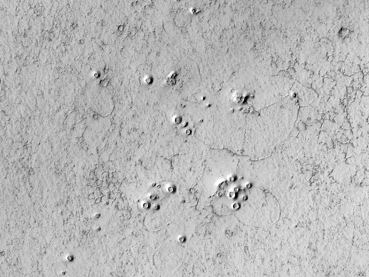 Grupo de crateras pequenas
