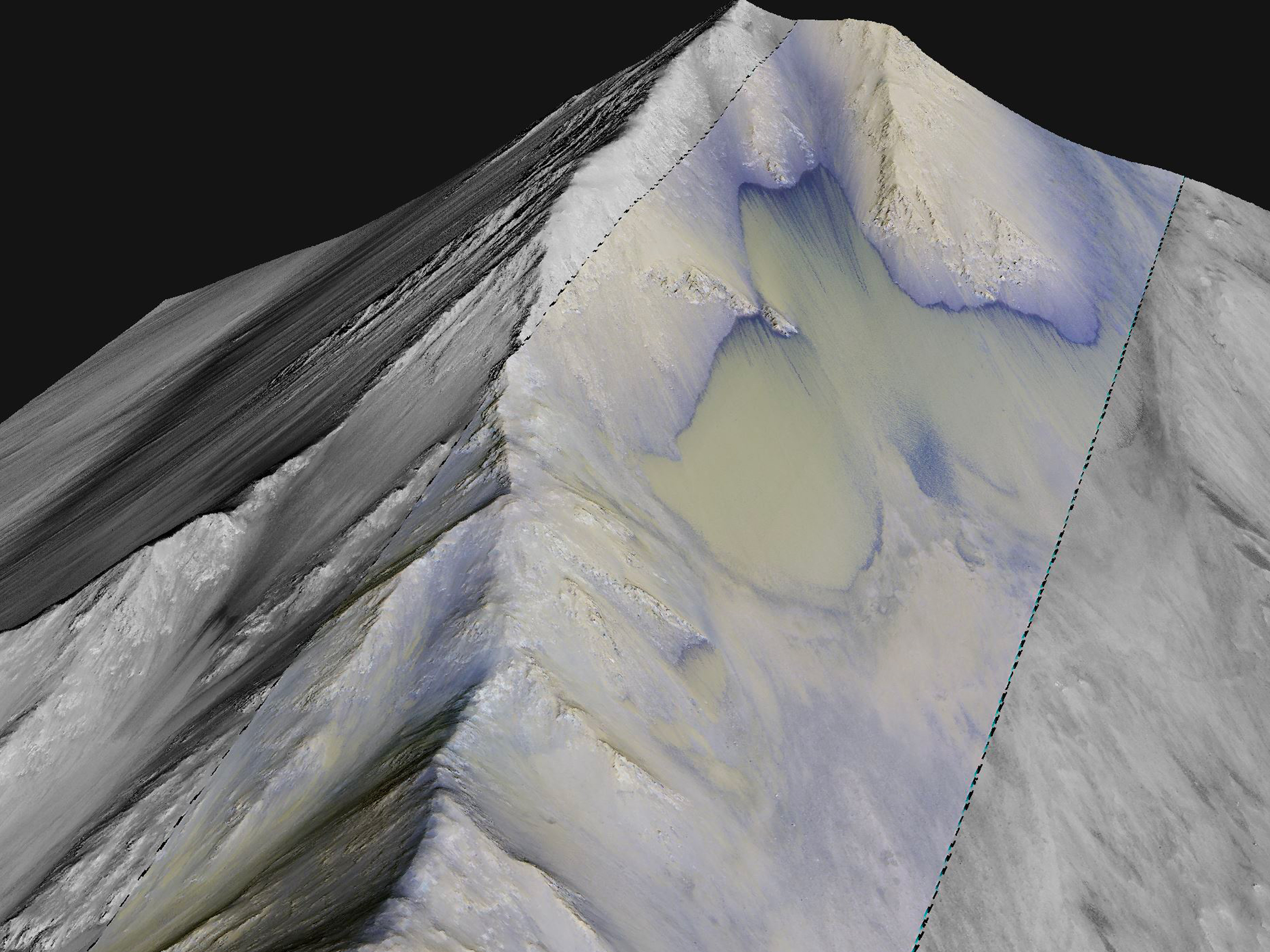 Low Albedo Slopes along a Coprates Chasma Ridge