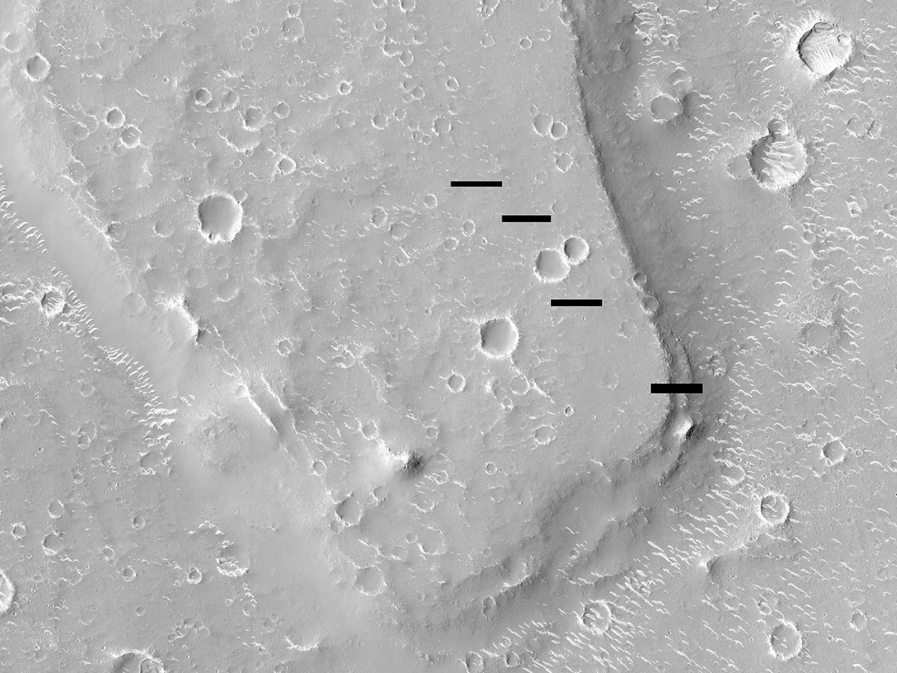 Relief dans Utopia Planitia