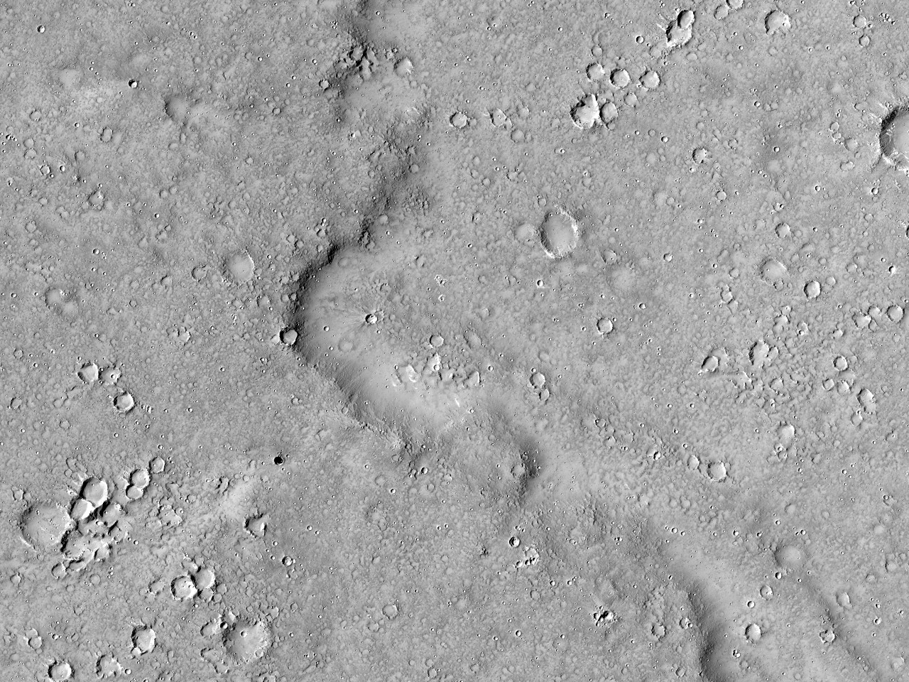 مرز جریانی در دشت بهشت یا «الیسیوم پلانیتیا» (Elysium Planitia)