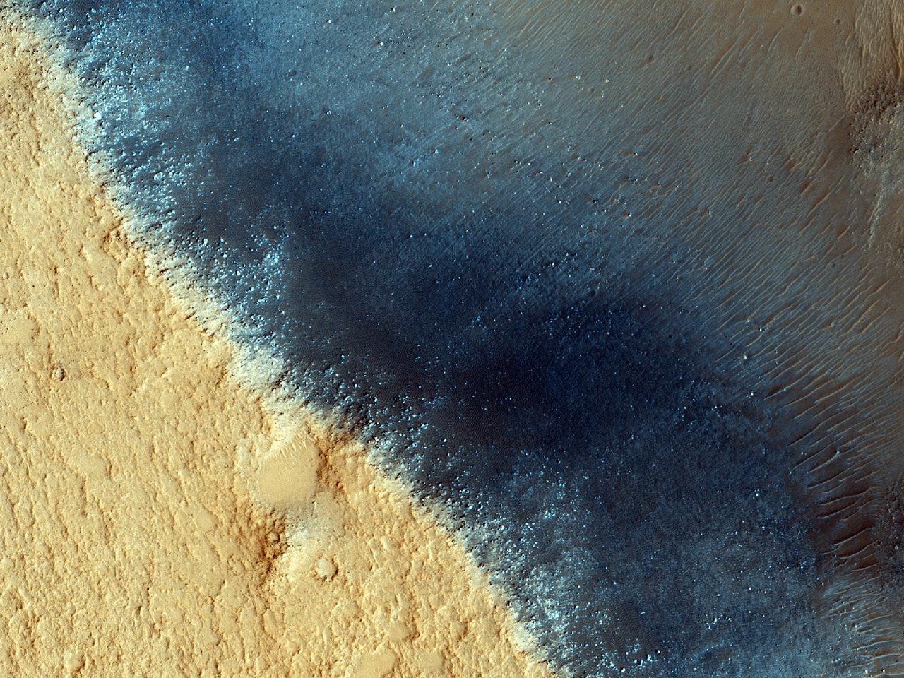 伊希地平原的的层状台地 (Isidis Planitia)