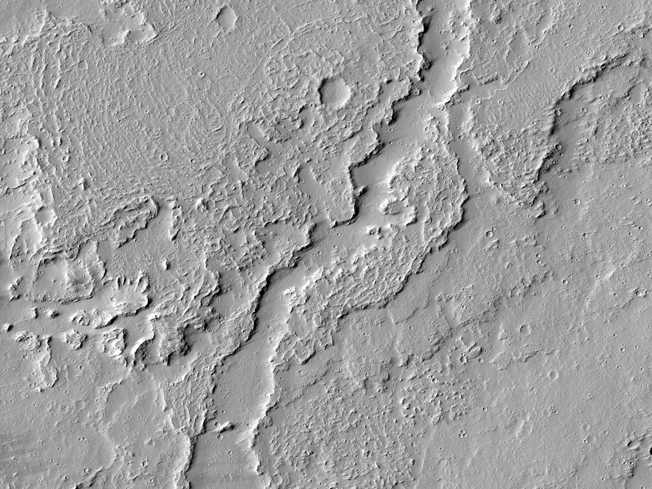 Lavaflden vid Olympus Mons