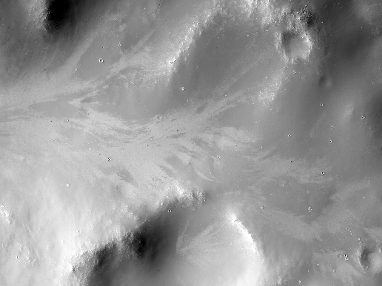 Erodierter Kraterrand in Arabia Terra