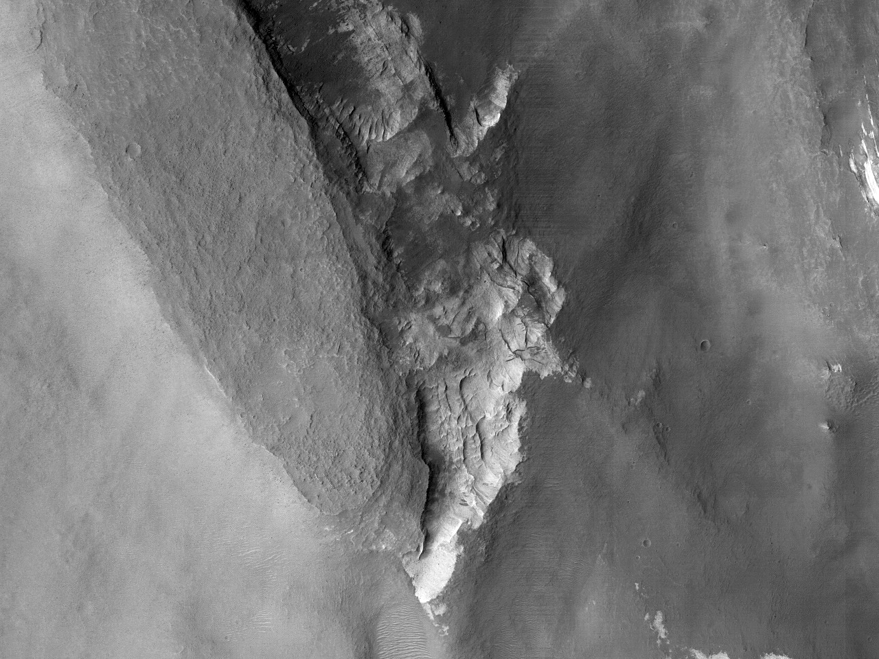 Alapkőzet a Terby kráterben