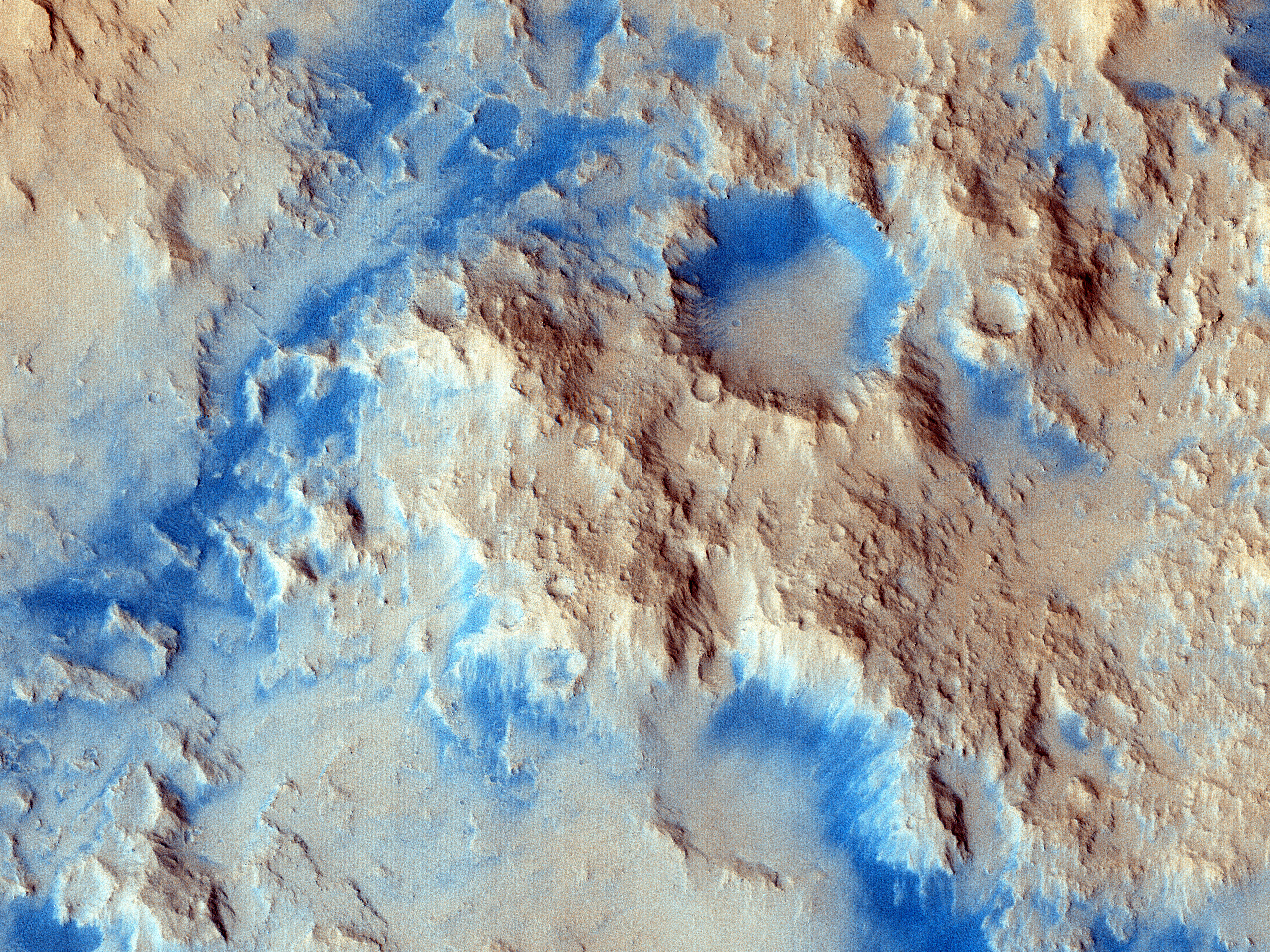 Sinuous Ridge Materials in Reuyl Crater