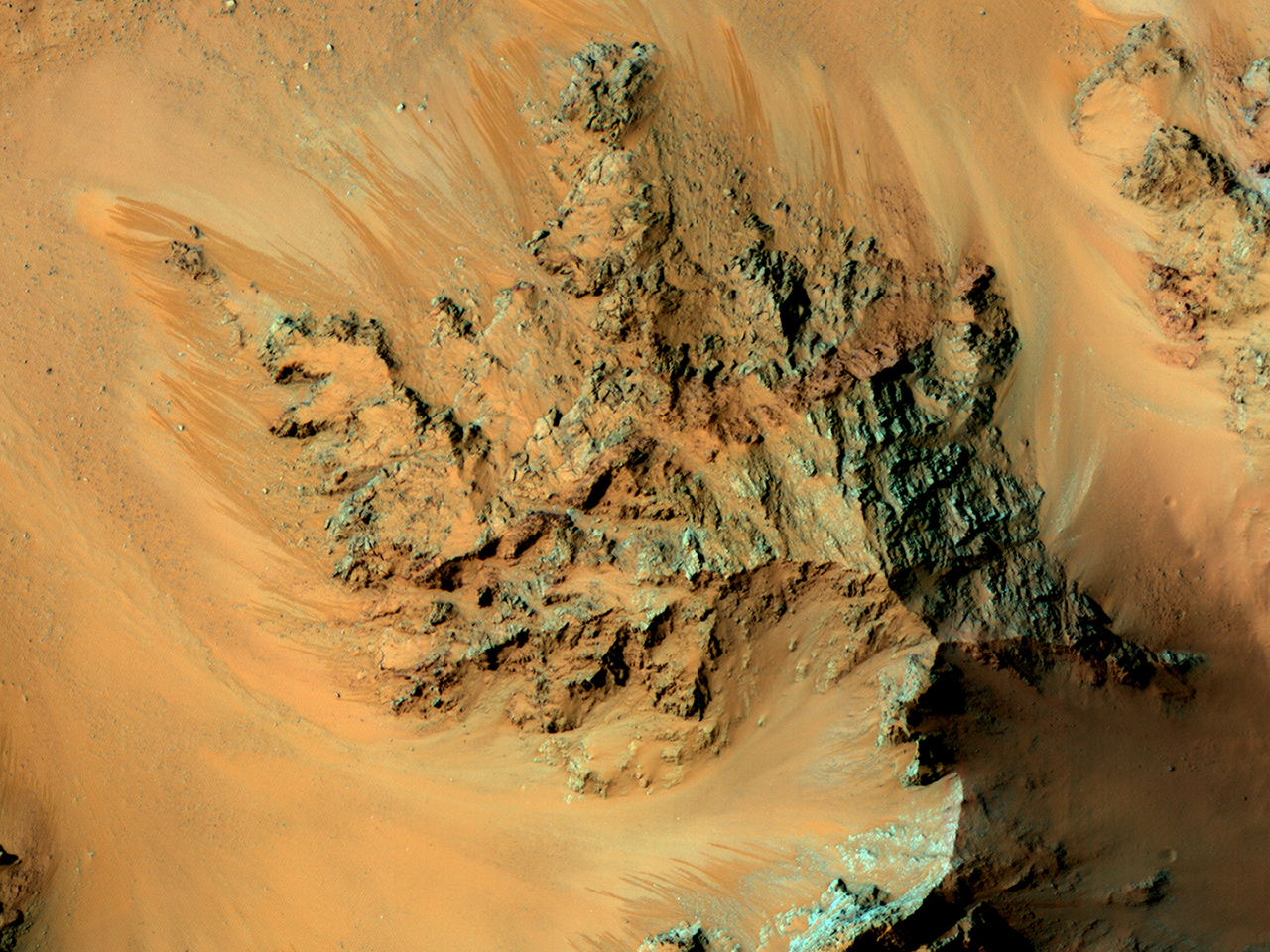 Seasonal Flows in the Central Mountains of Hale Crater