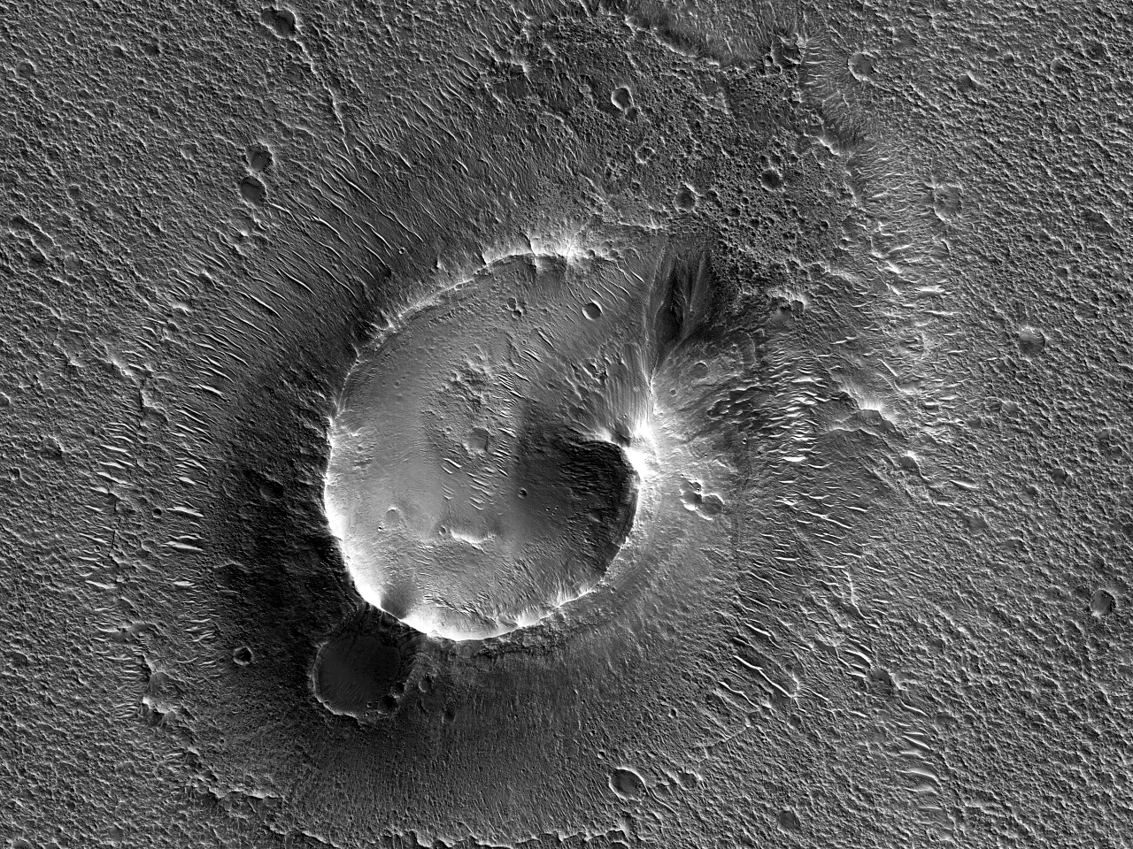 Kleine verhogingen in Chryse Planitia