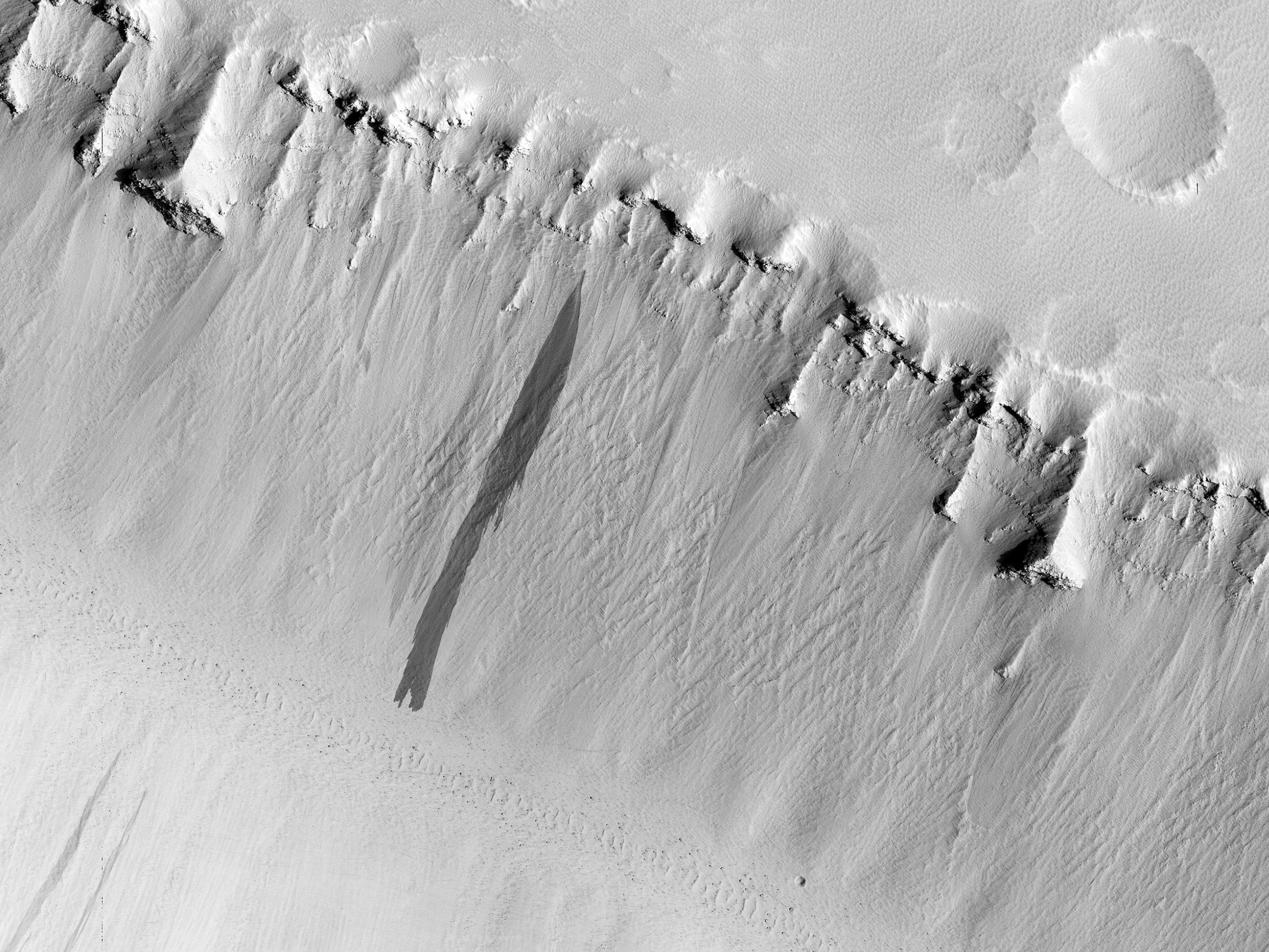 Troughs in Elysium Fossae