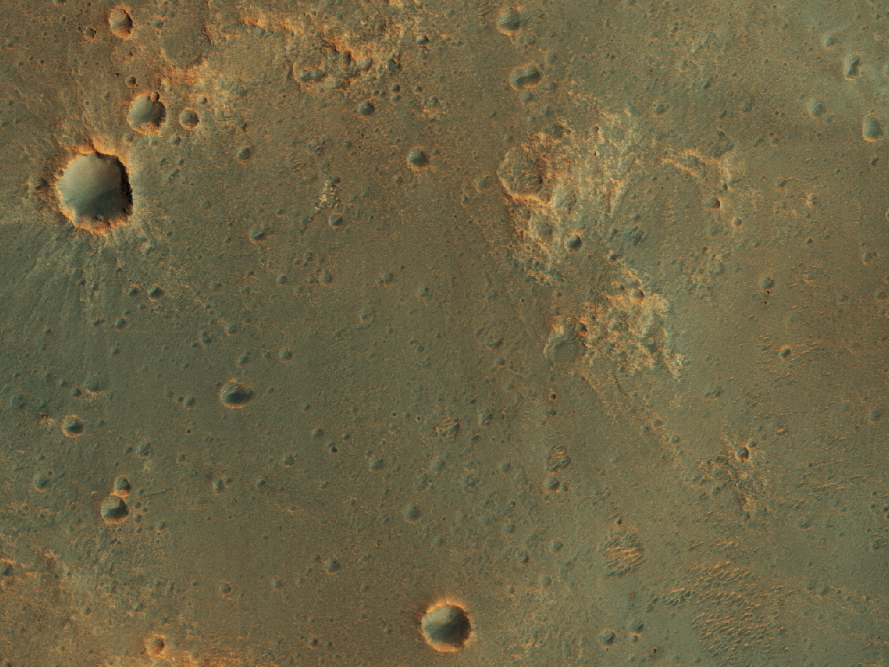 位于欧克西亚沼区的欧洲火星车可选的着陆点 (Oxia Palus)