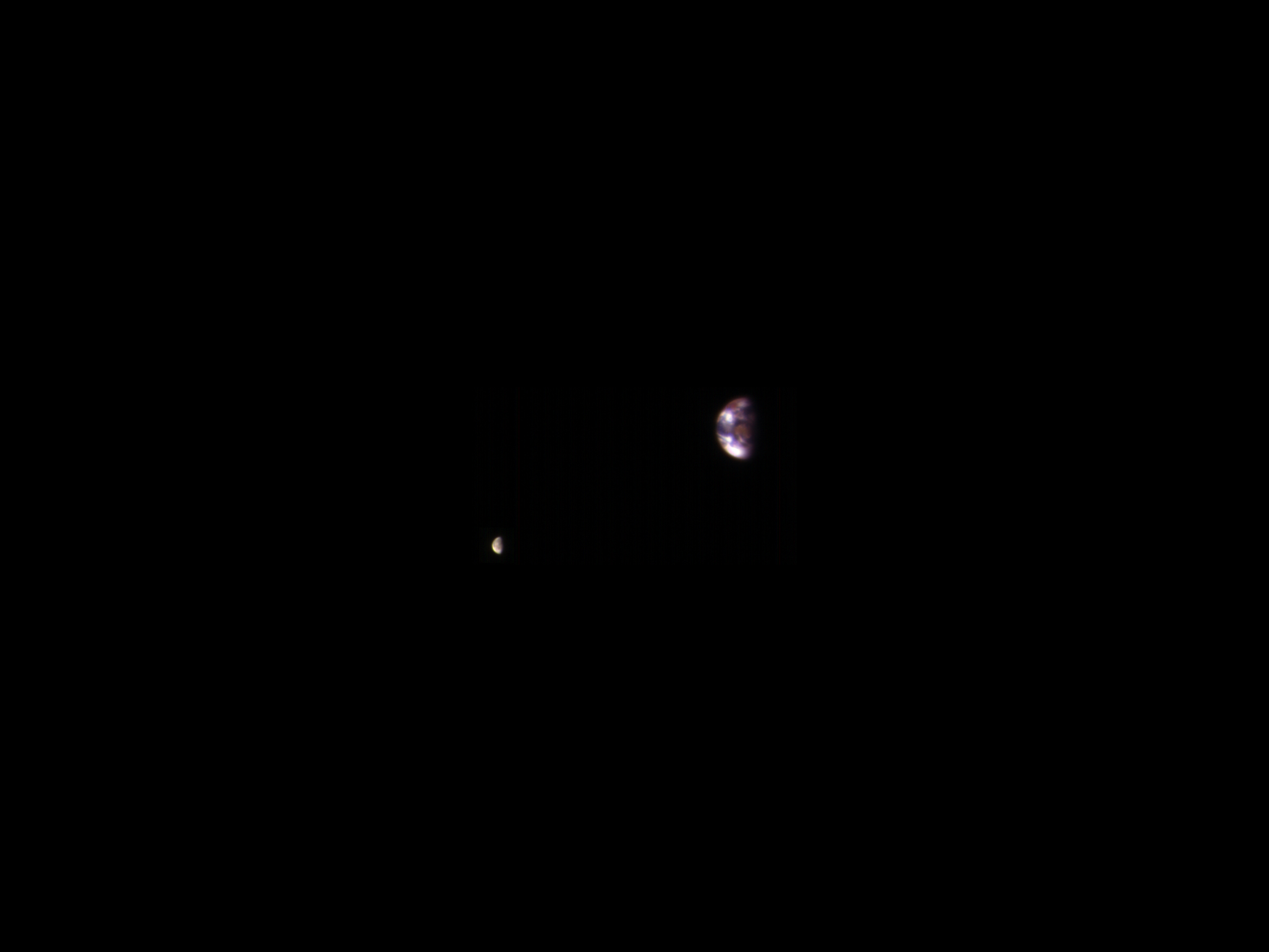 Earth and Moon Seen from Mars in November 2016