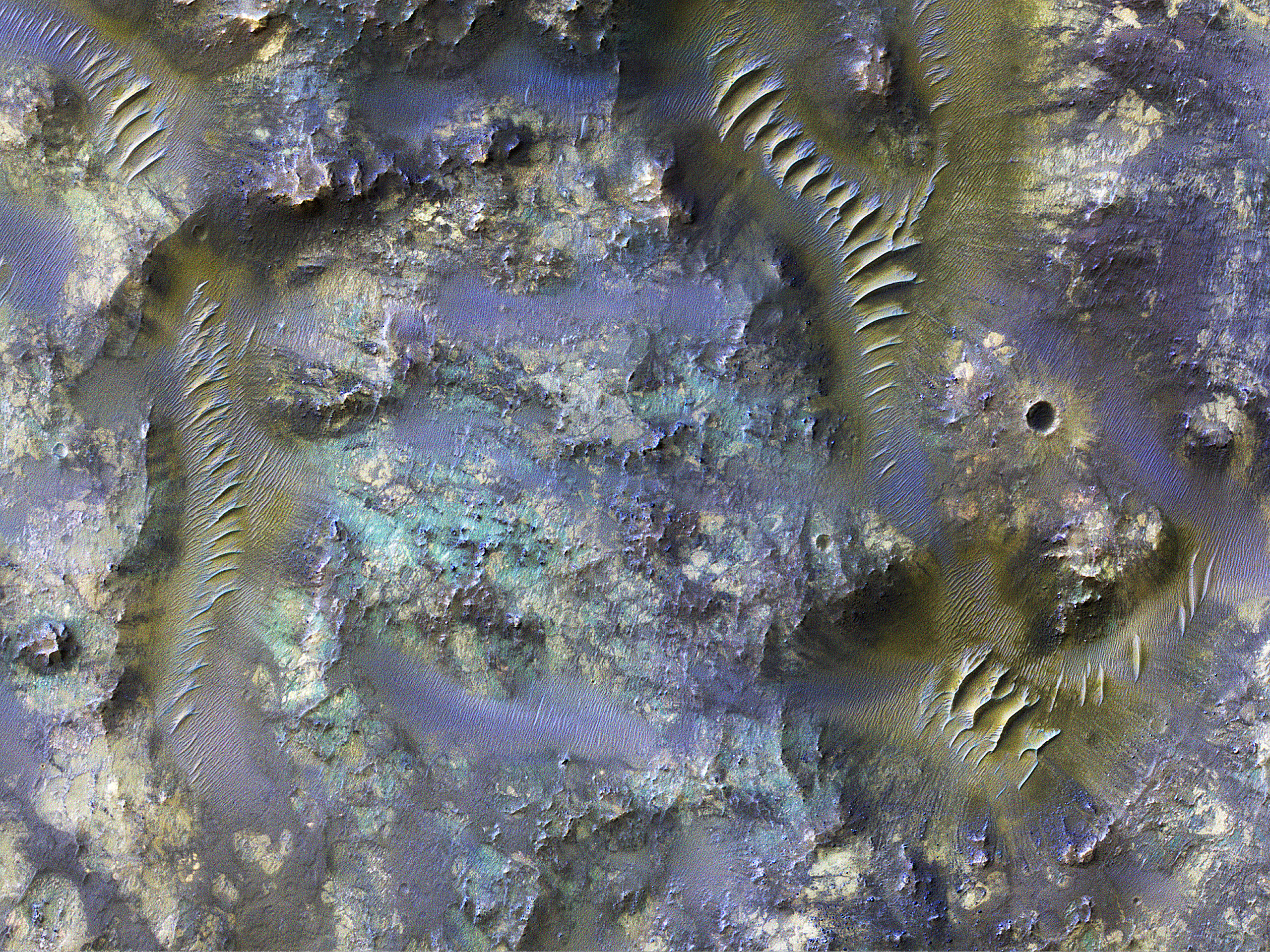 Mars and the Amazing Technicolor Ejecta Blanket