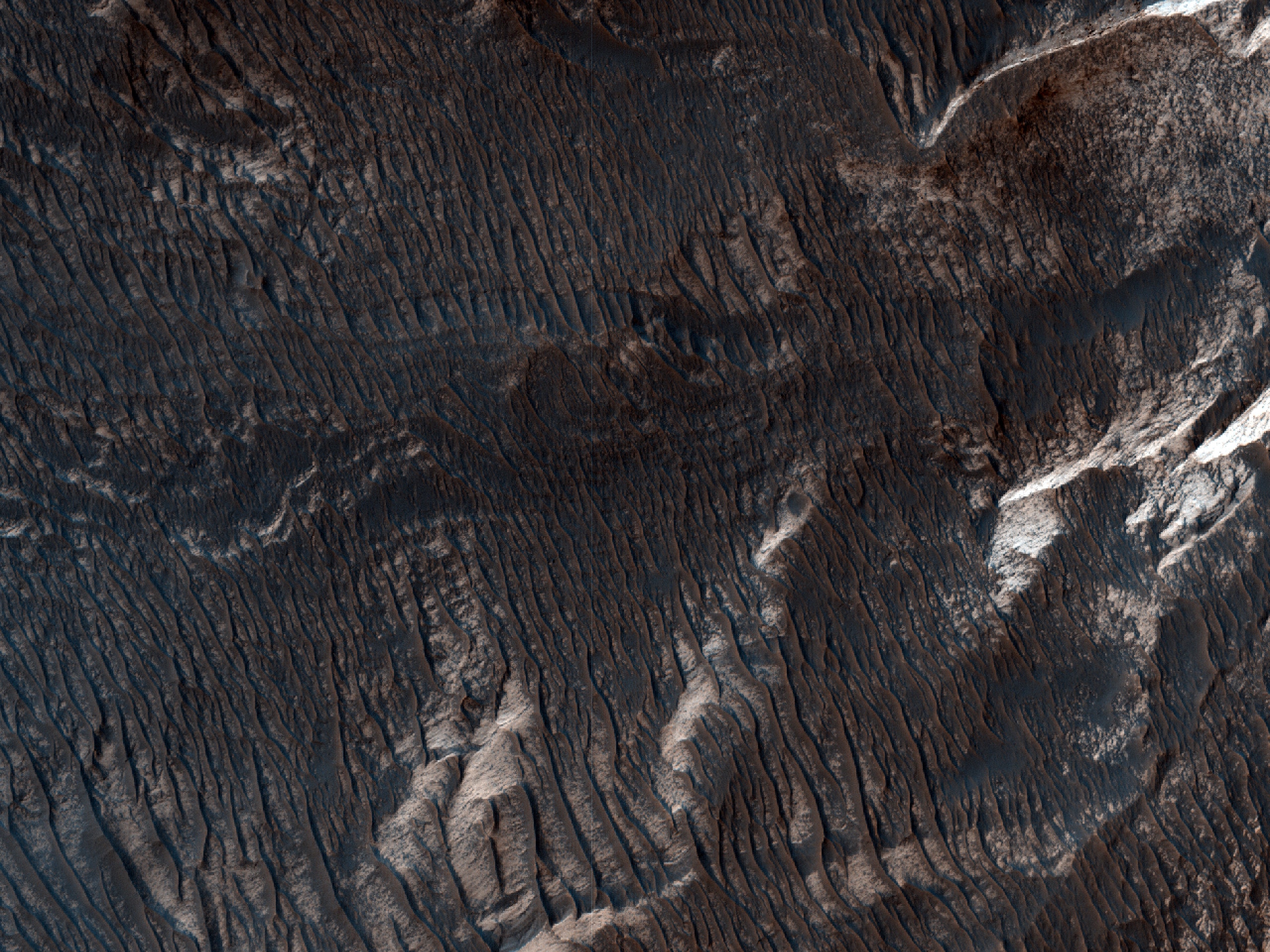 Ljsleit setlg vi bergvegg  Melas Chasma