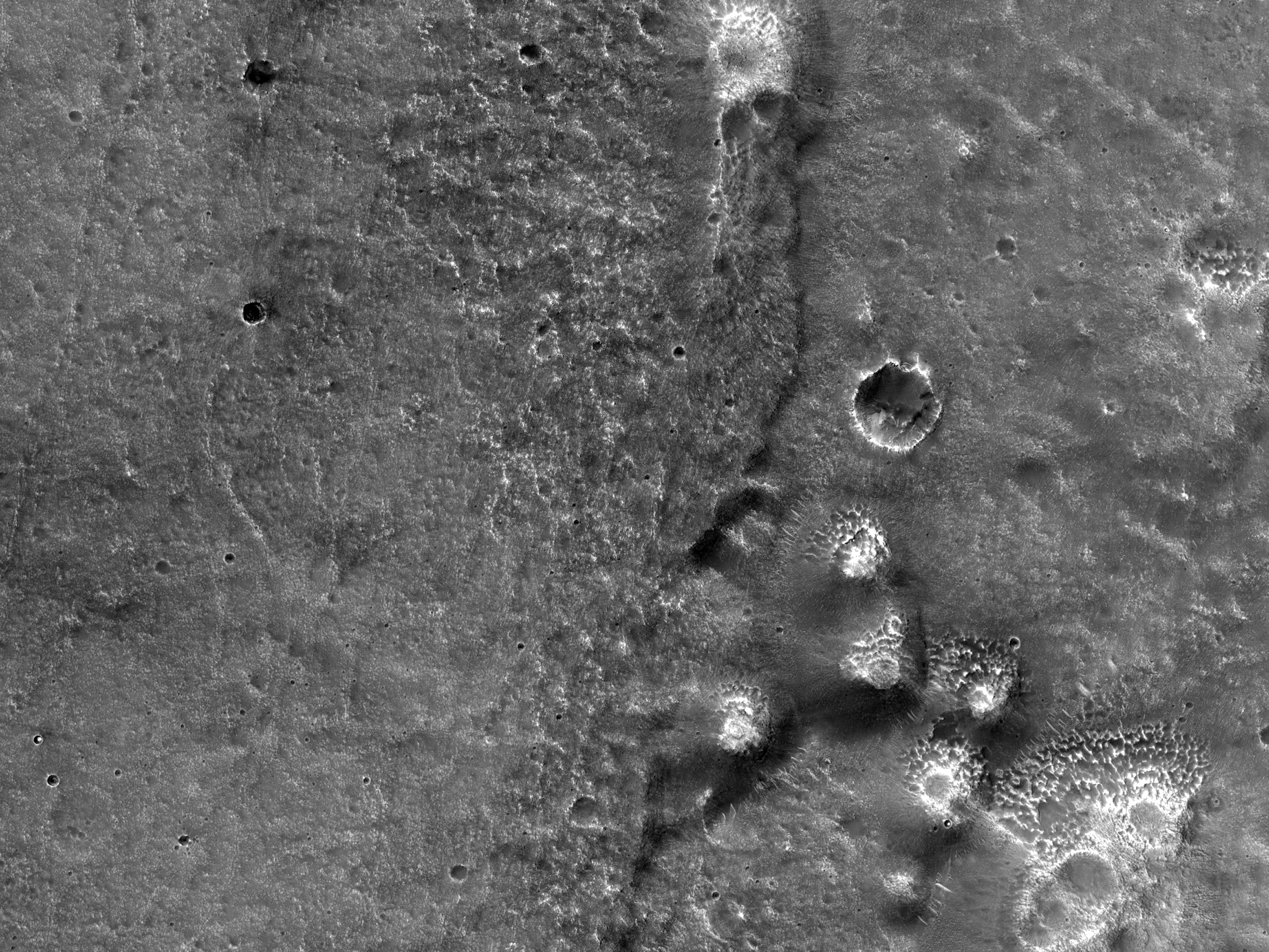 Kjegler med groper i Utopia Planitia