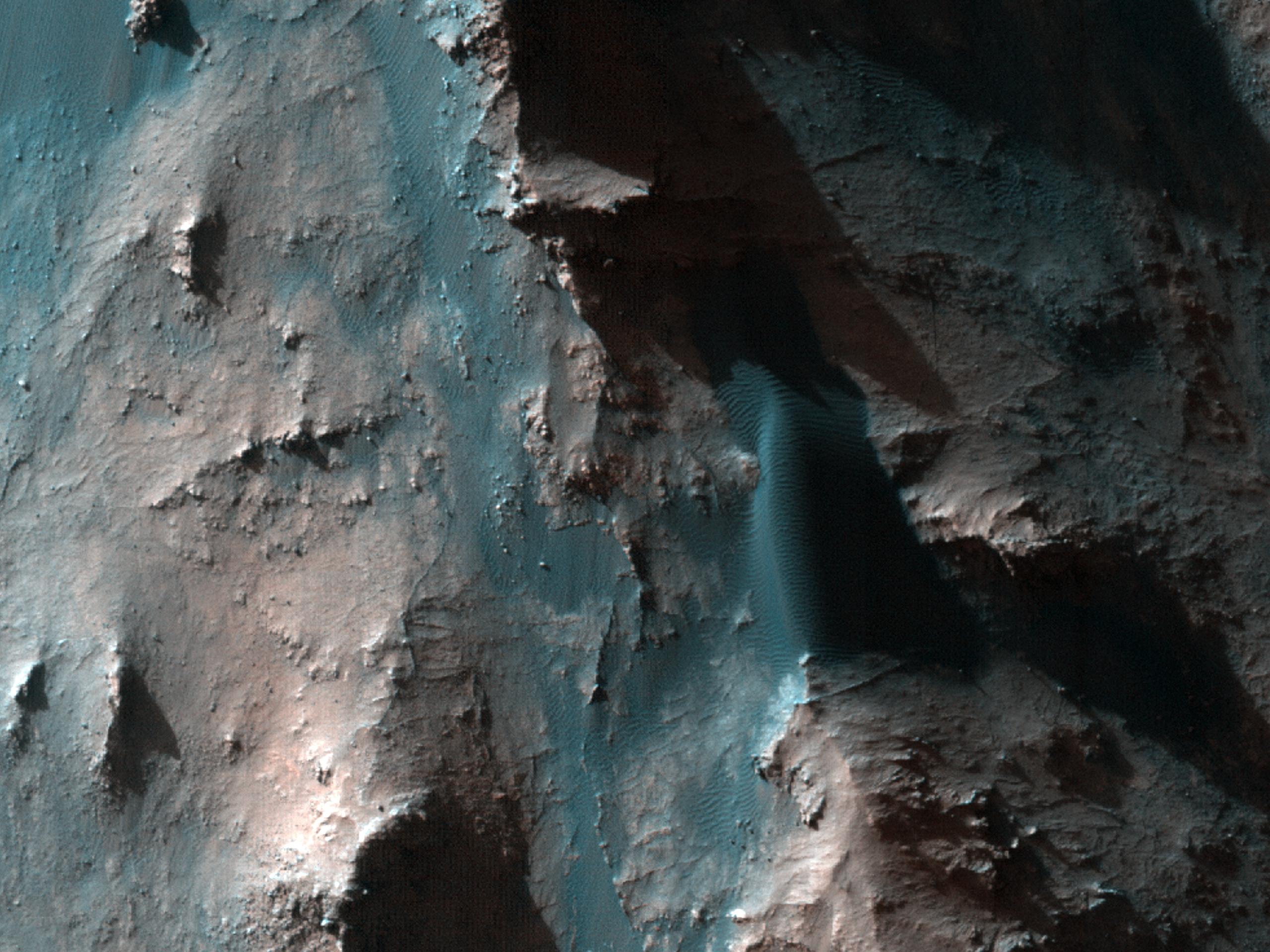 Monitorando encostas em Coprates Chasma oriental
