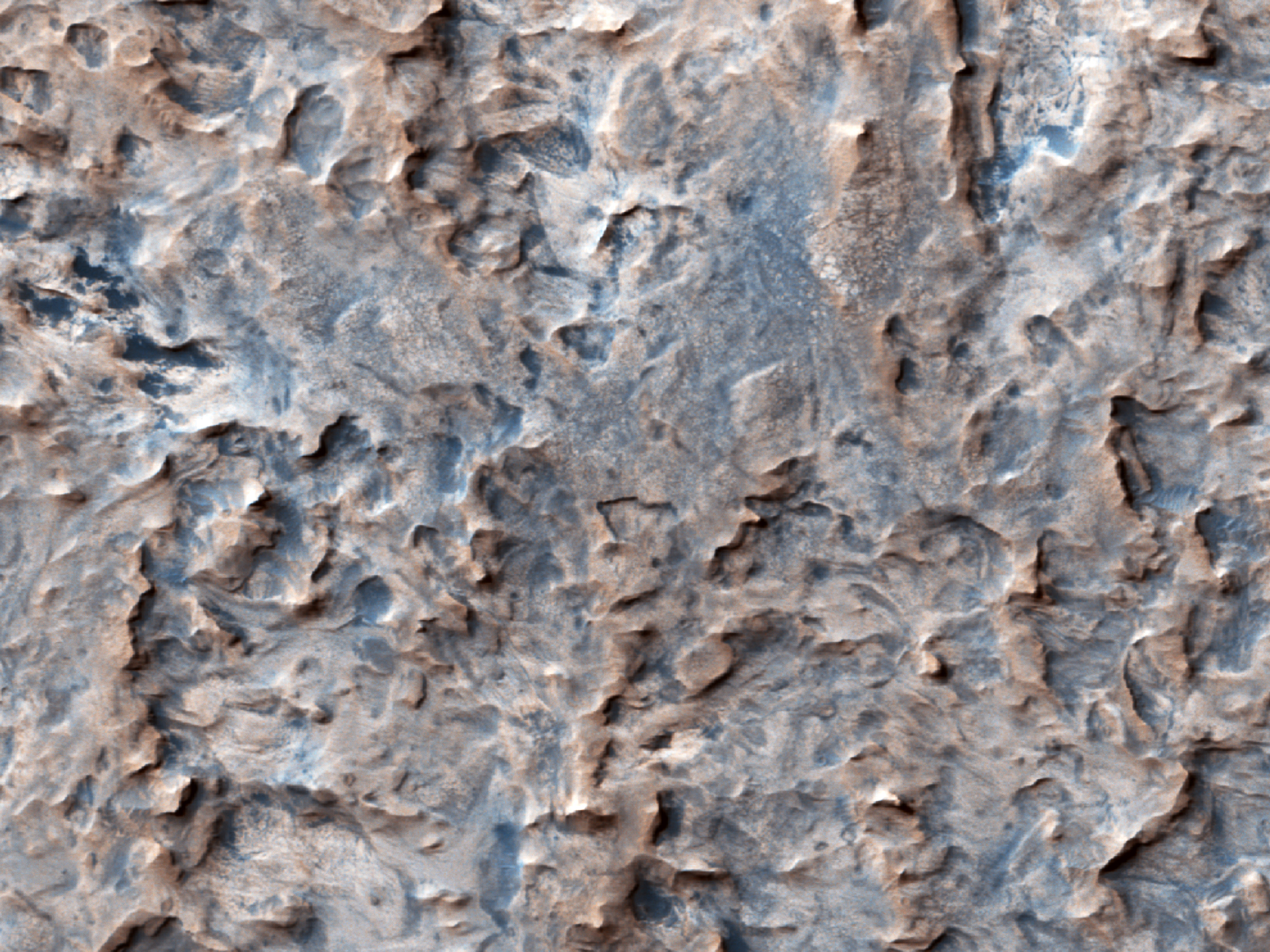 Stratificazioni nel terreno di Meridiani Planum
