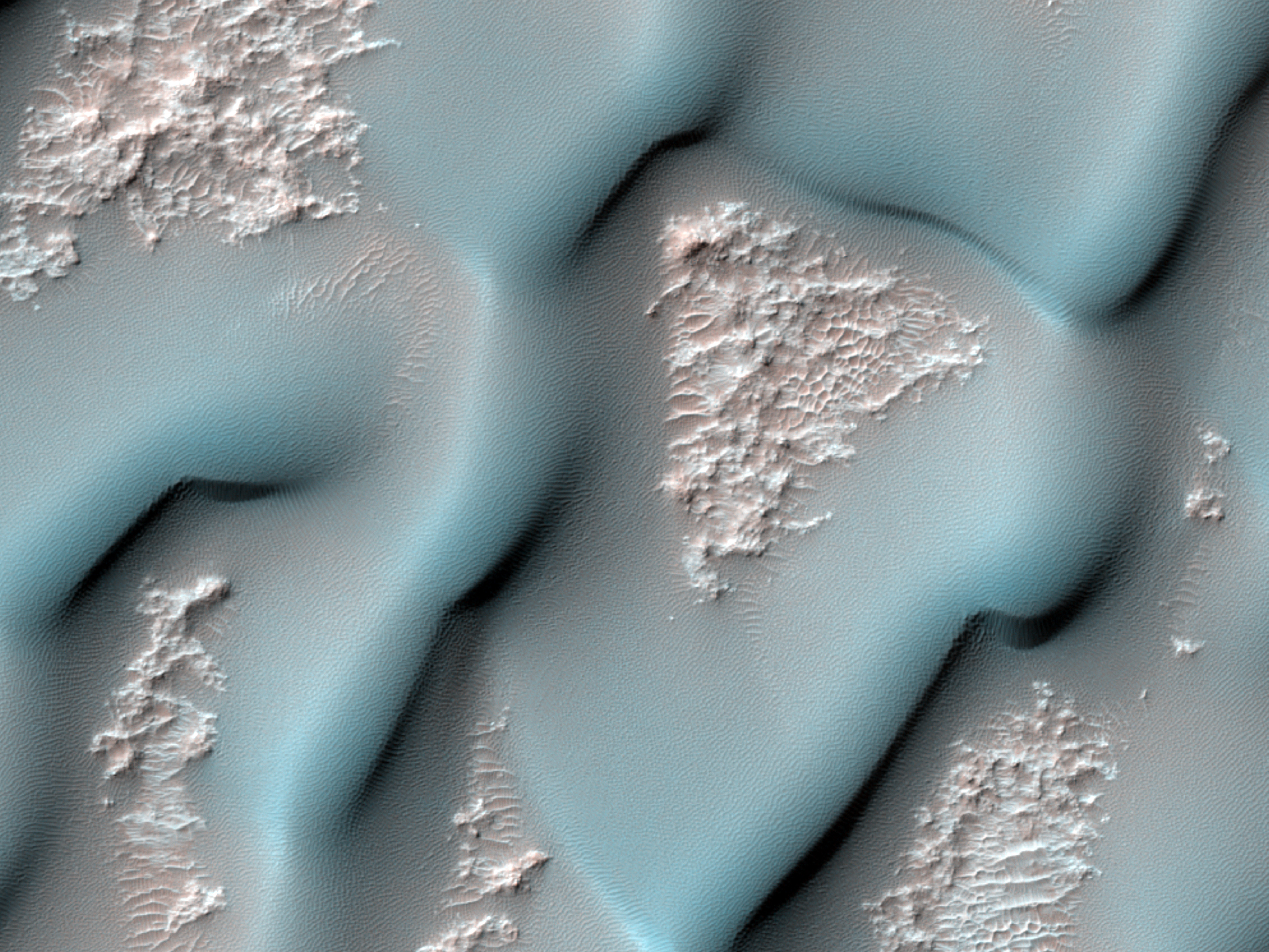 Dunas em uma cratera em Tyrrhena Terra