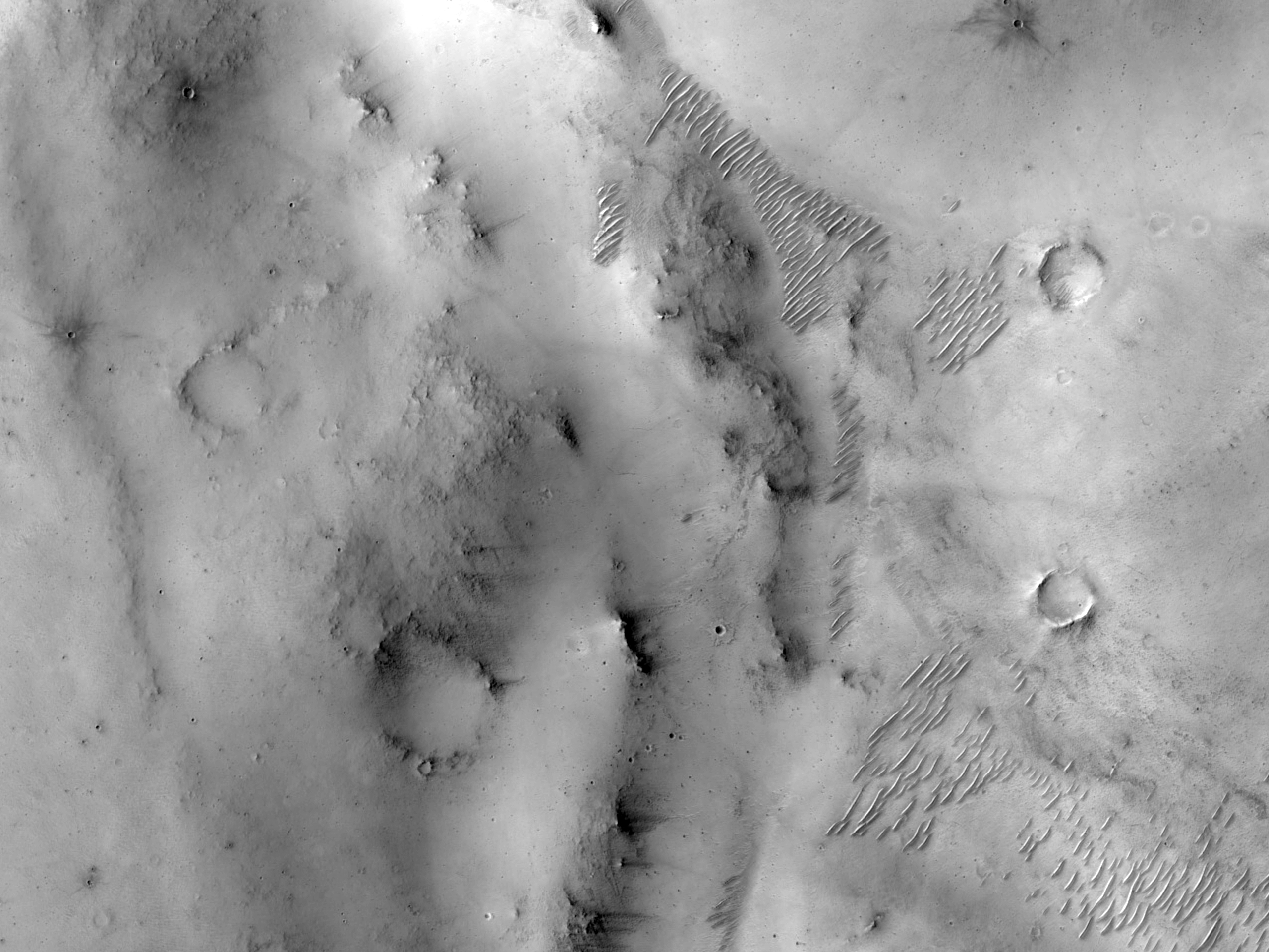 Channels in Tisia Valles