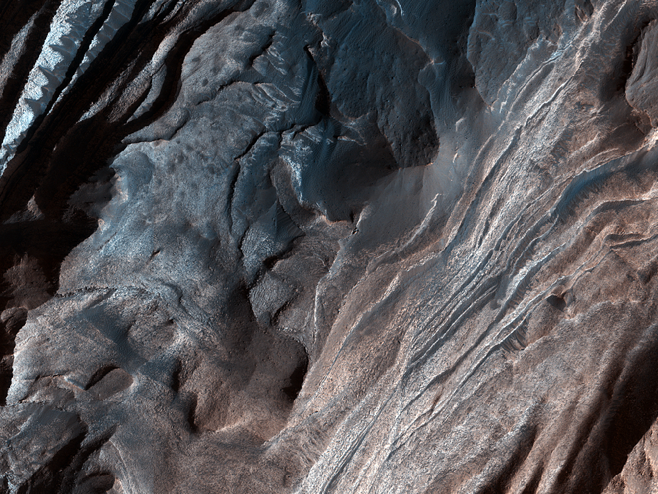 Layered Bedrock in Coprates Chasma