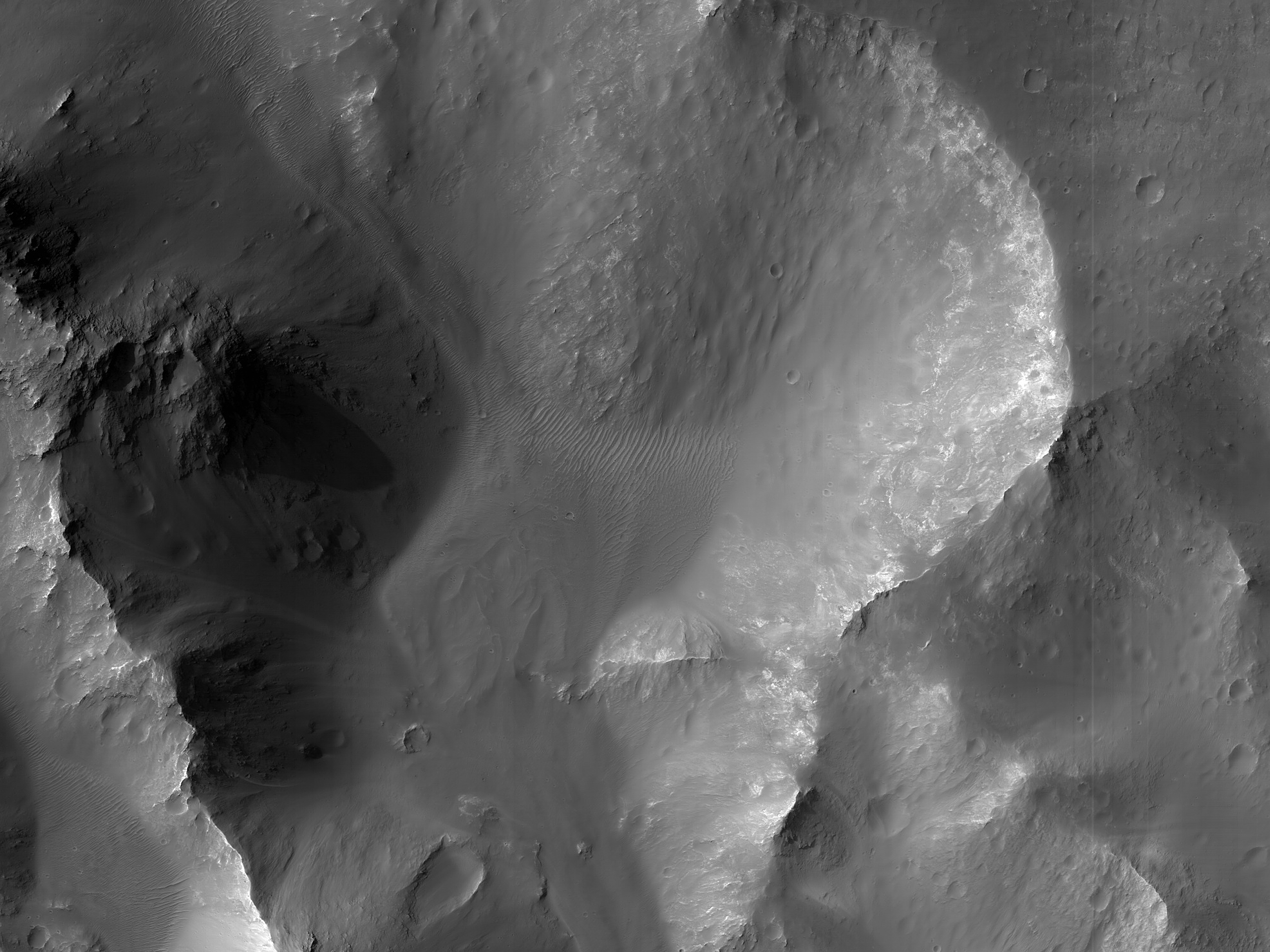 Holden Crater Rim West of the MSL Rover Landing Site