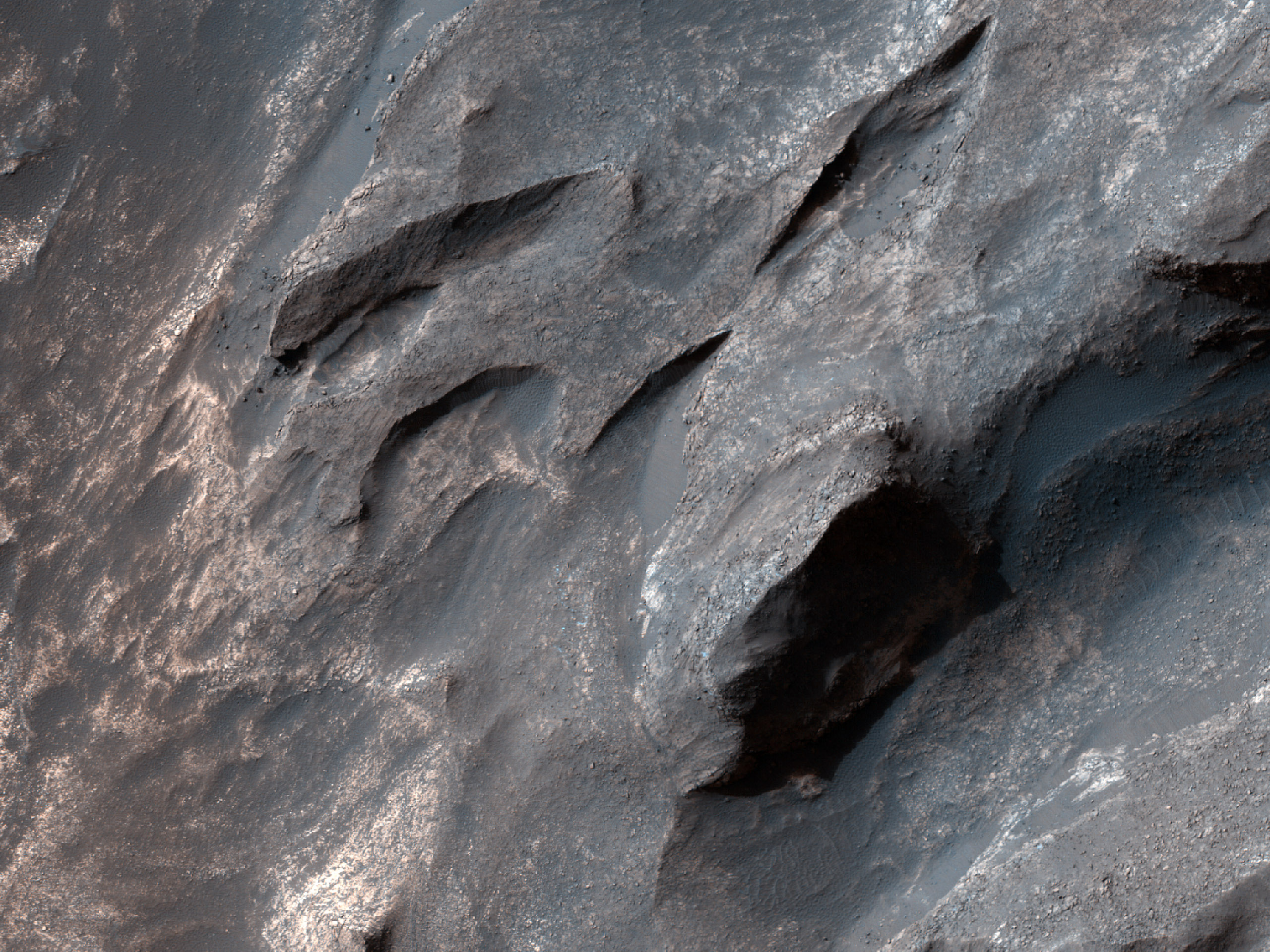 The Northwest End of a Stratified Mound in Juventae Chasma