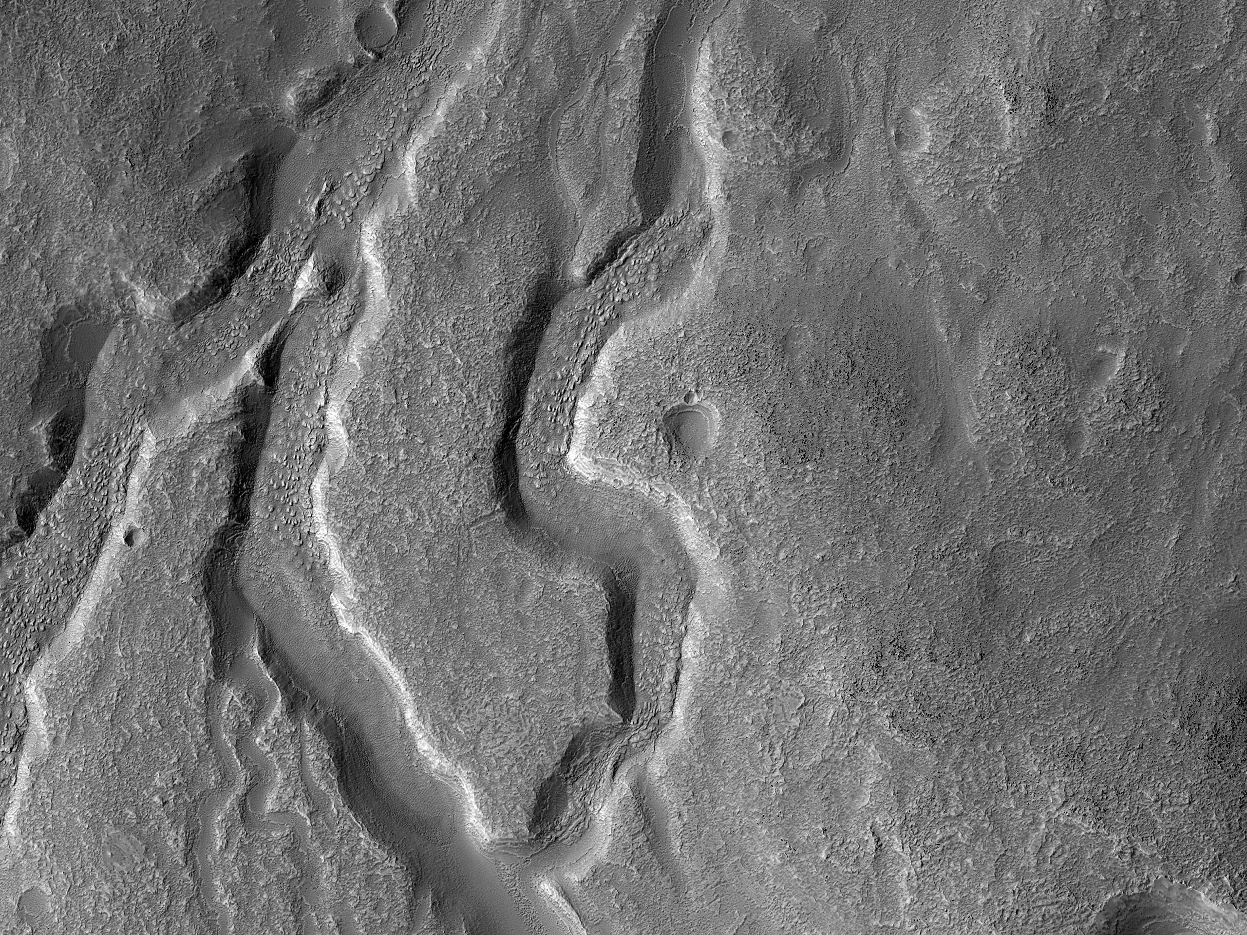 A Channel near Moreux Crater