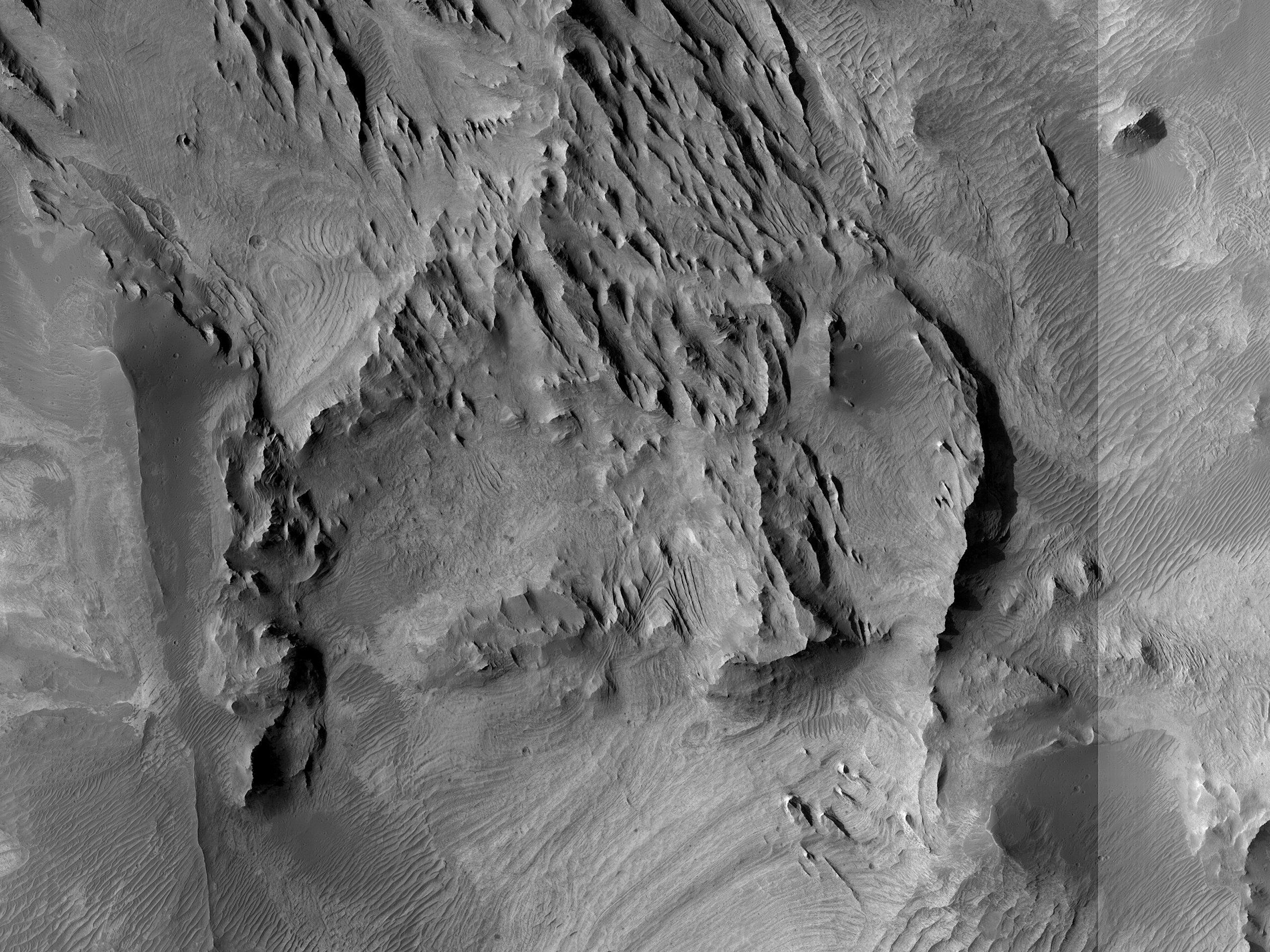 Ridges in West Candor Chasma
