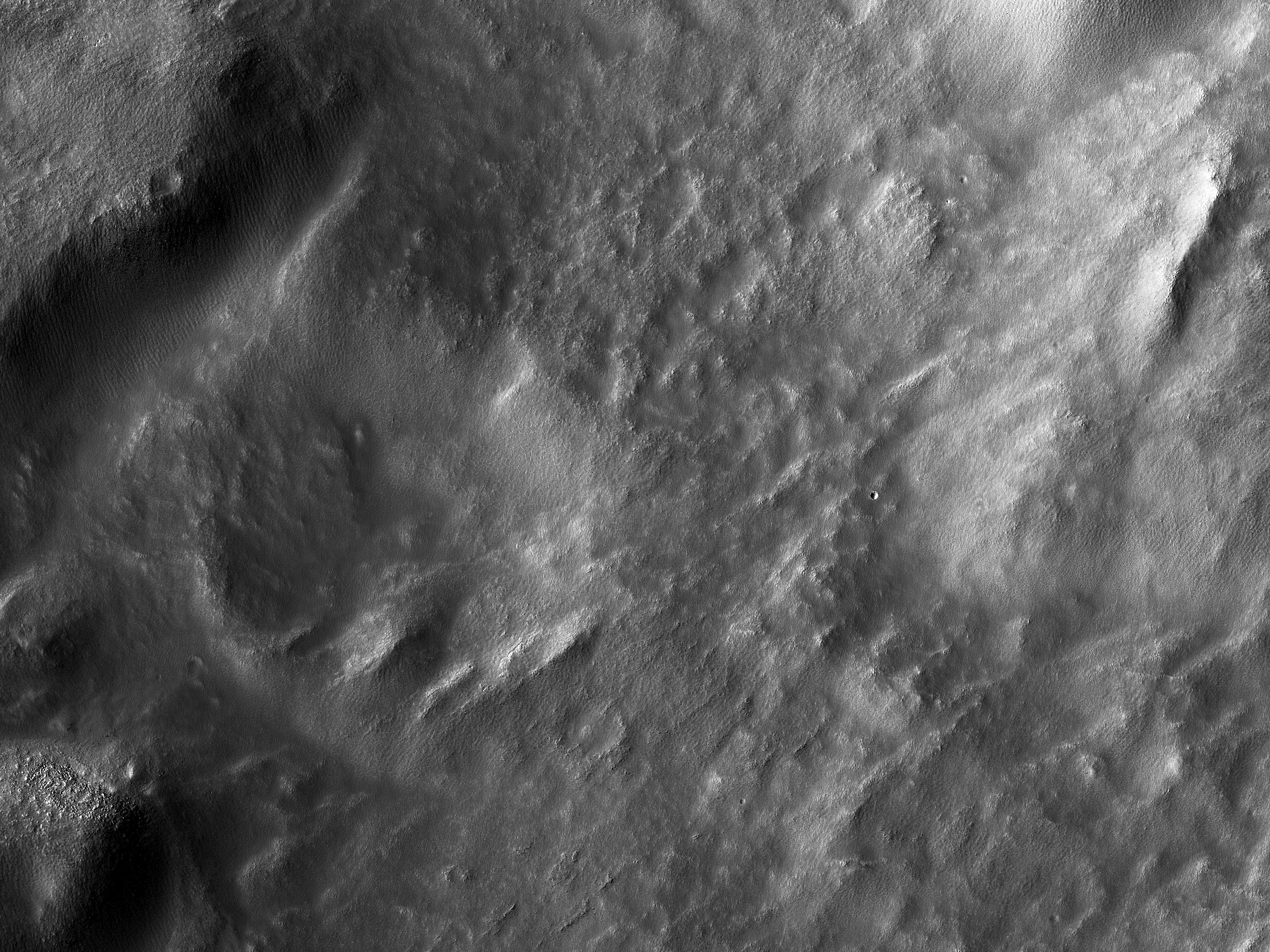 A Depression in Hussey Crater