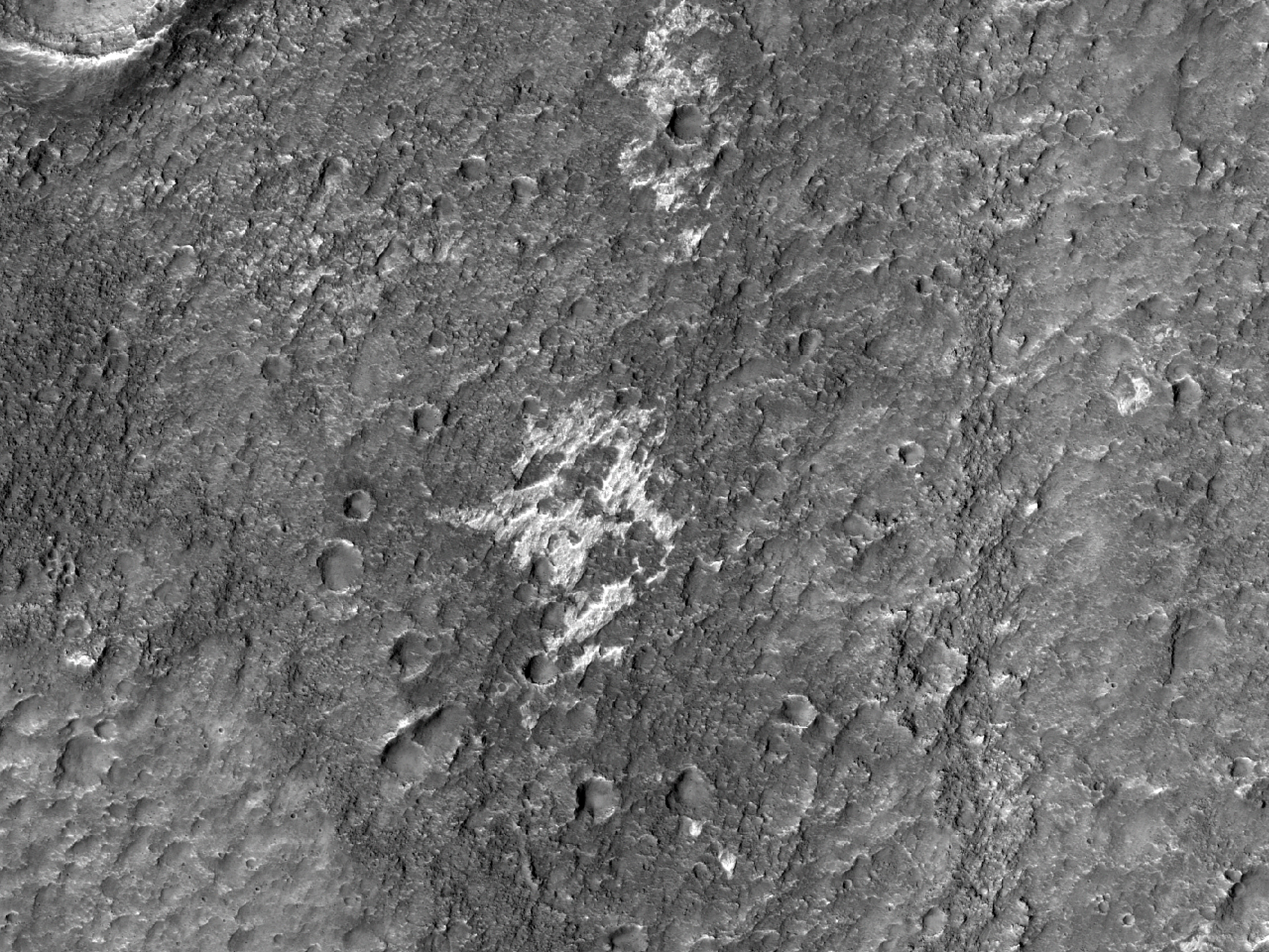 Patchy Outcrop of Light-Toned Materials