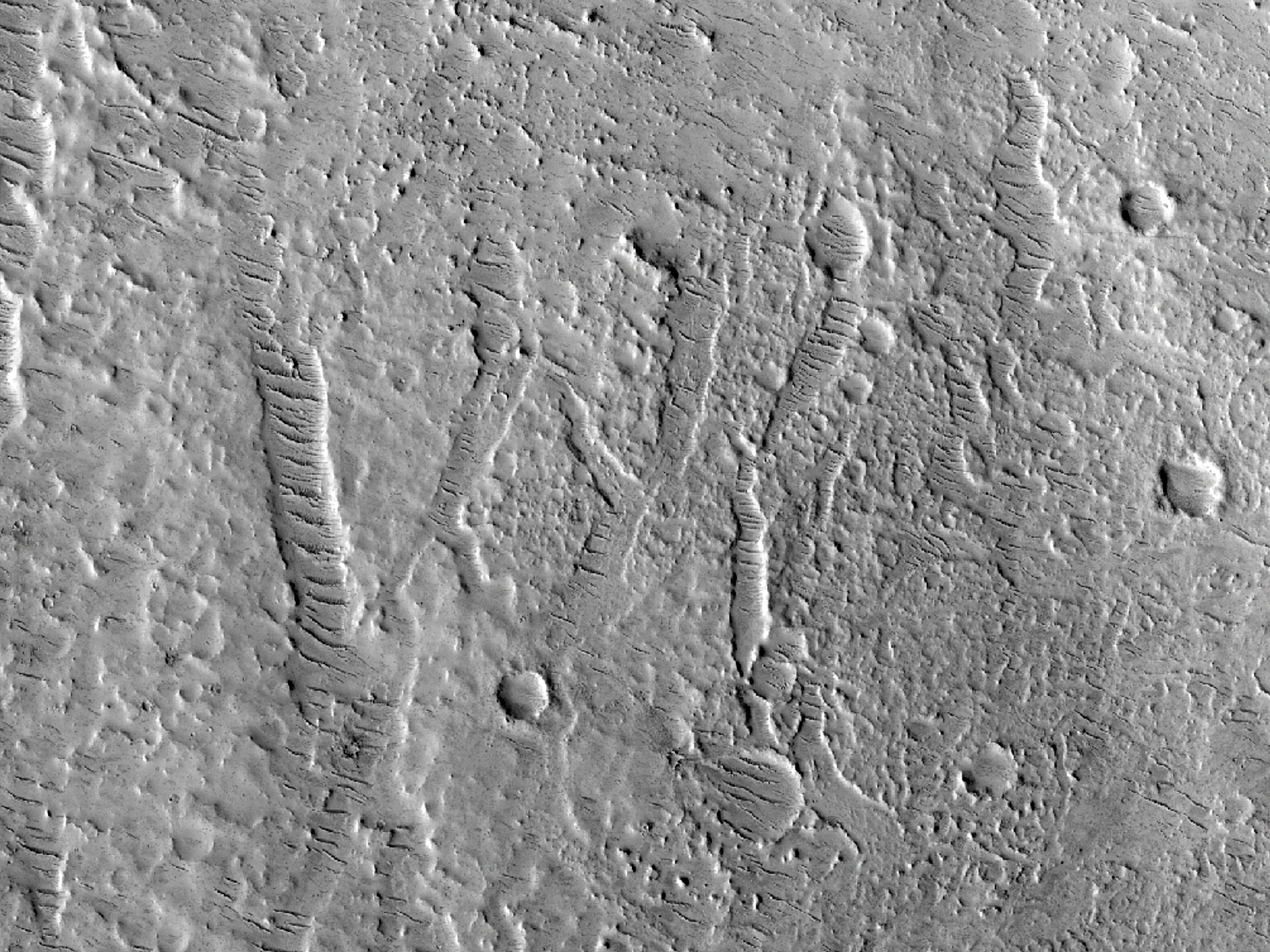 Ridges and Channels in Memnonia Sulci