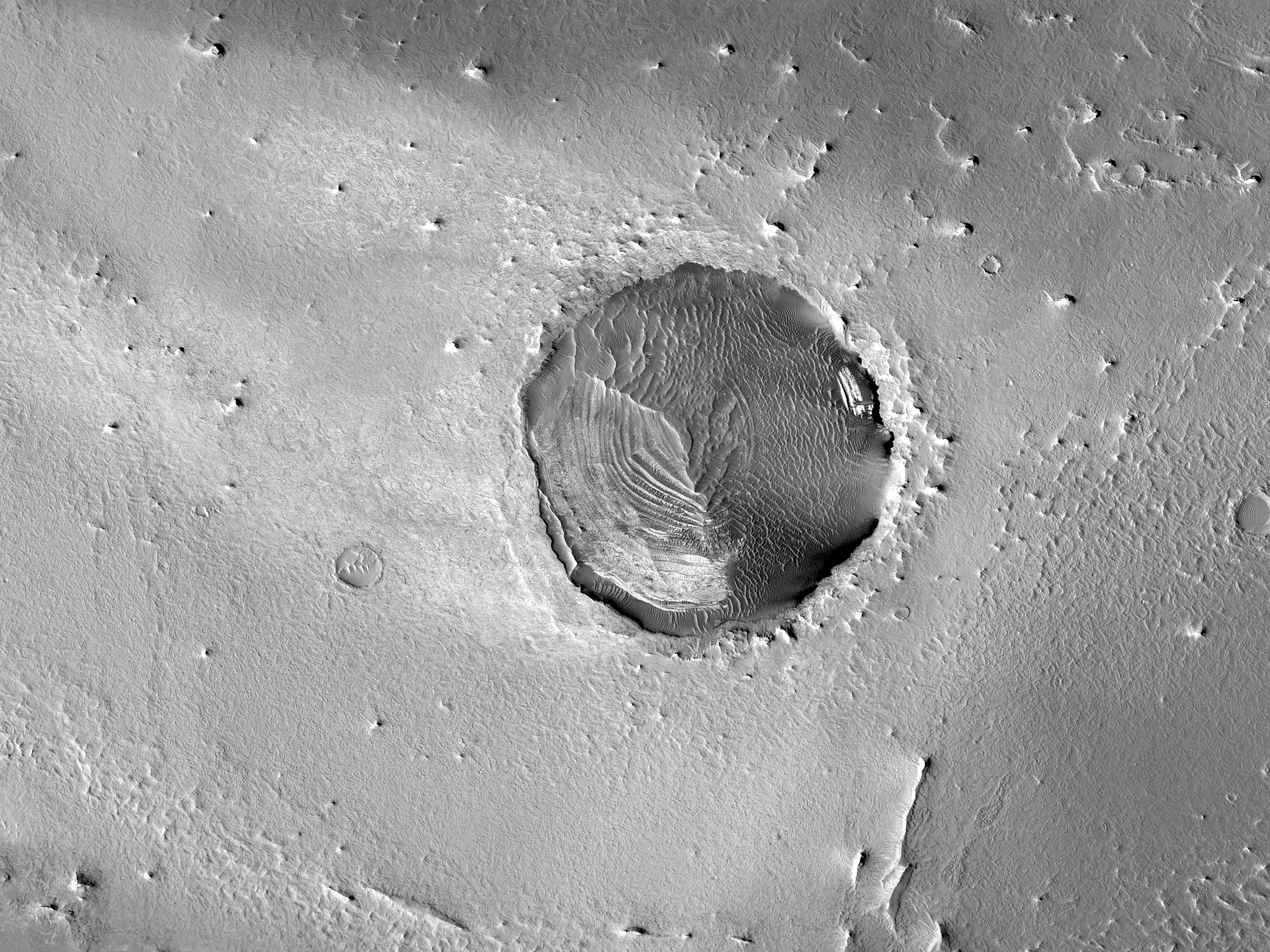 Exposed Layering within a Meridiani Planum Crater