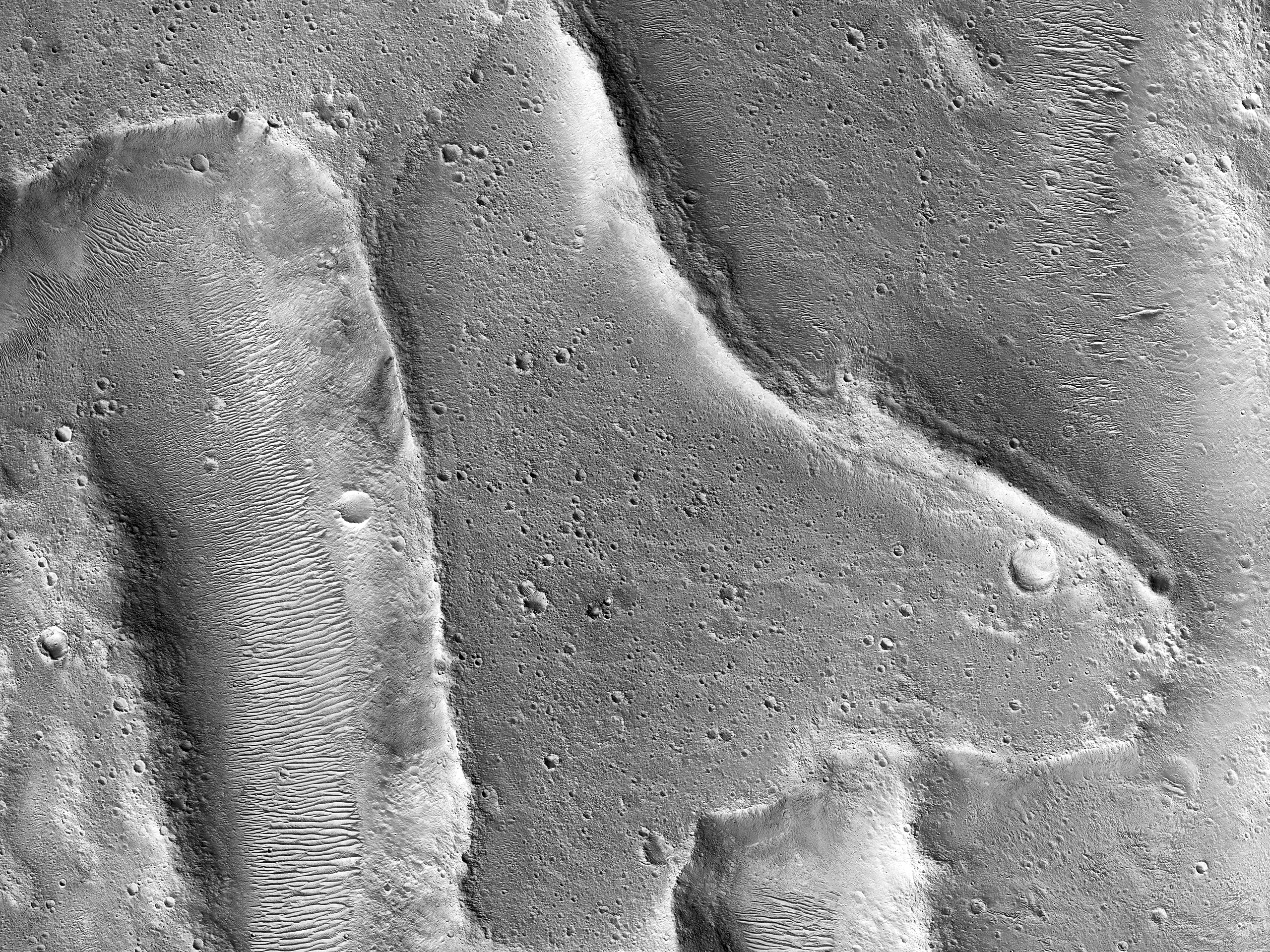Landforms in Ares Vallis