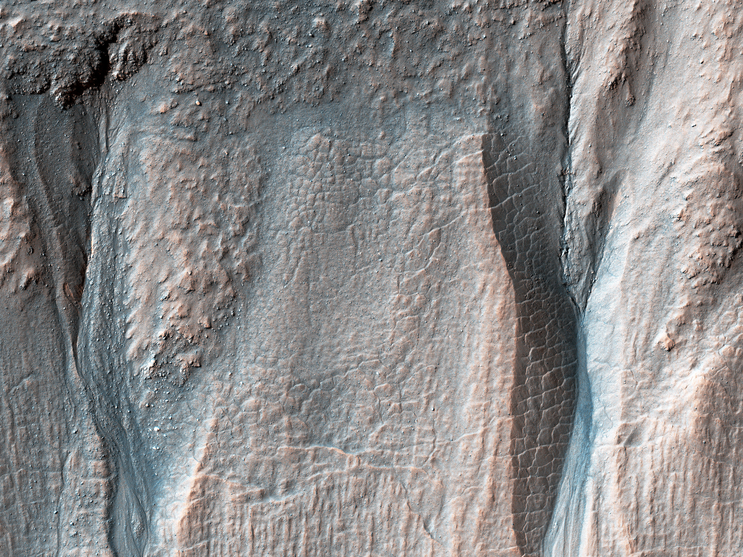 Crater Gullies at Multiple Elevations
