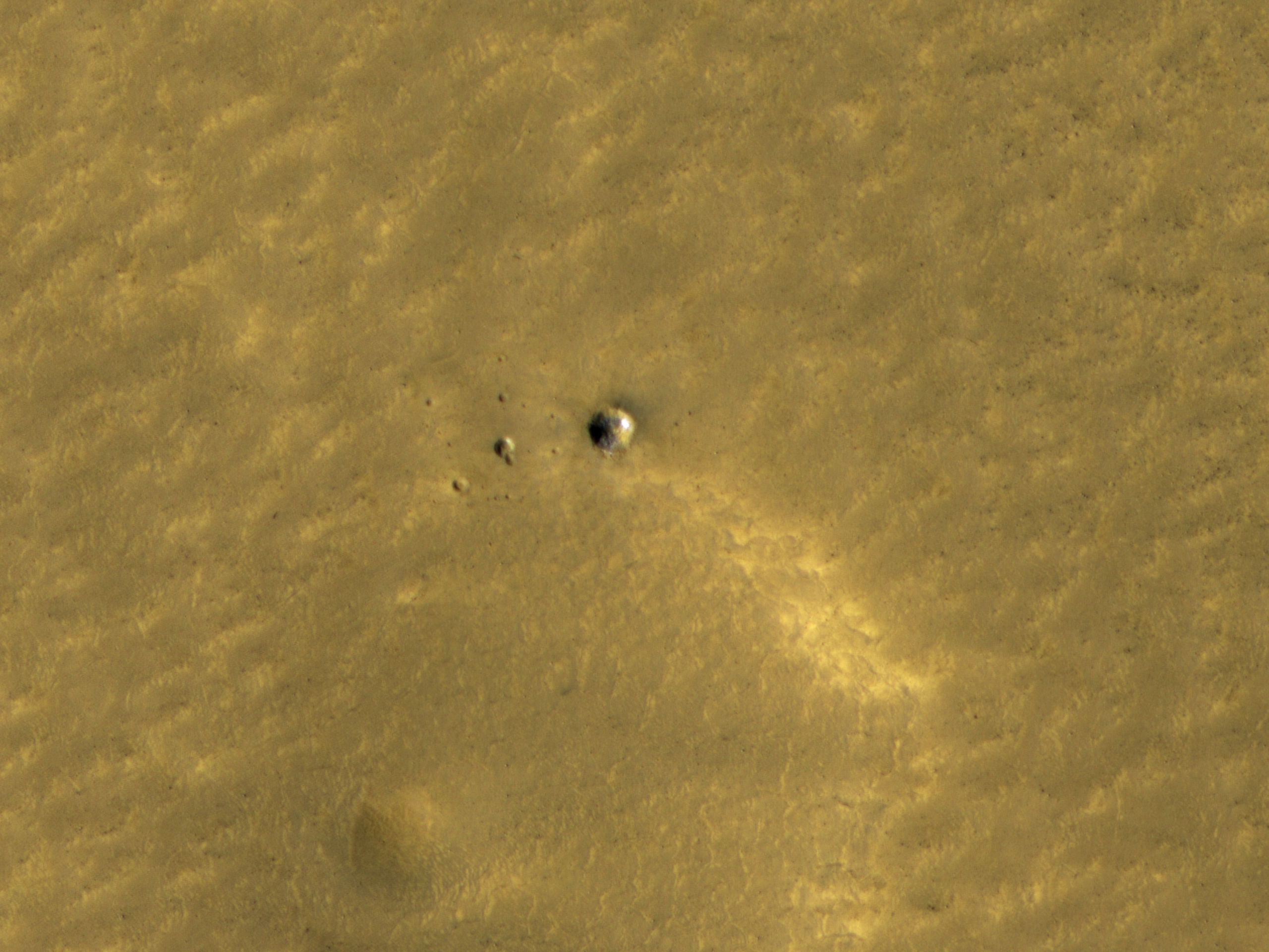 Long-lasting Ice in a Young Crater