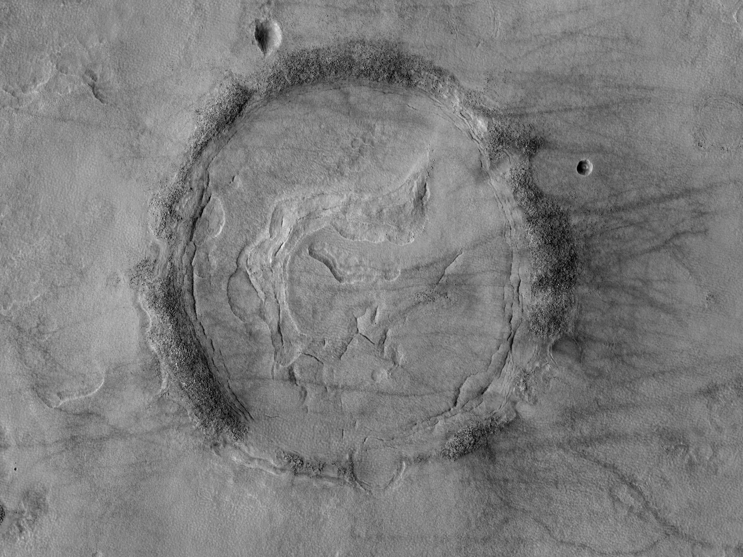 Crater with Lobate Infilling