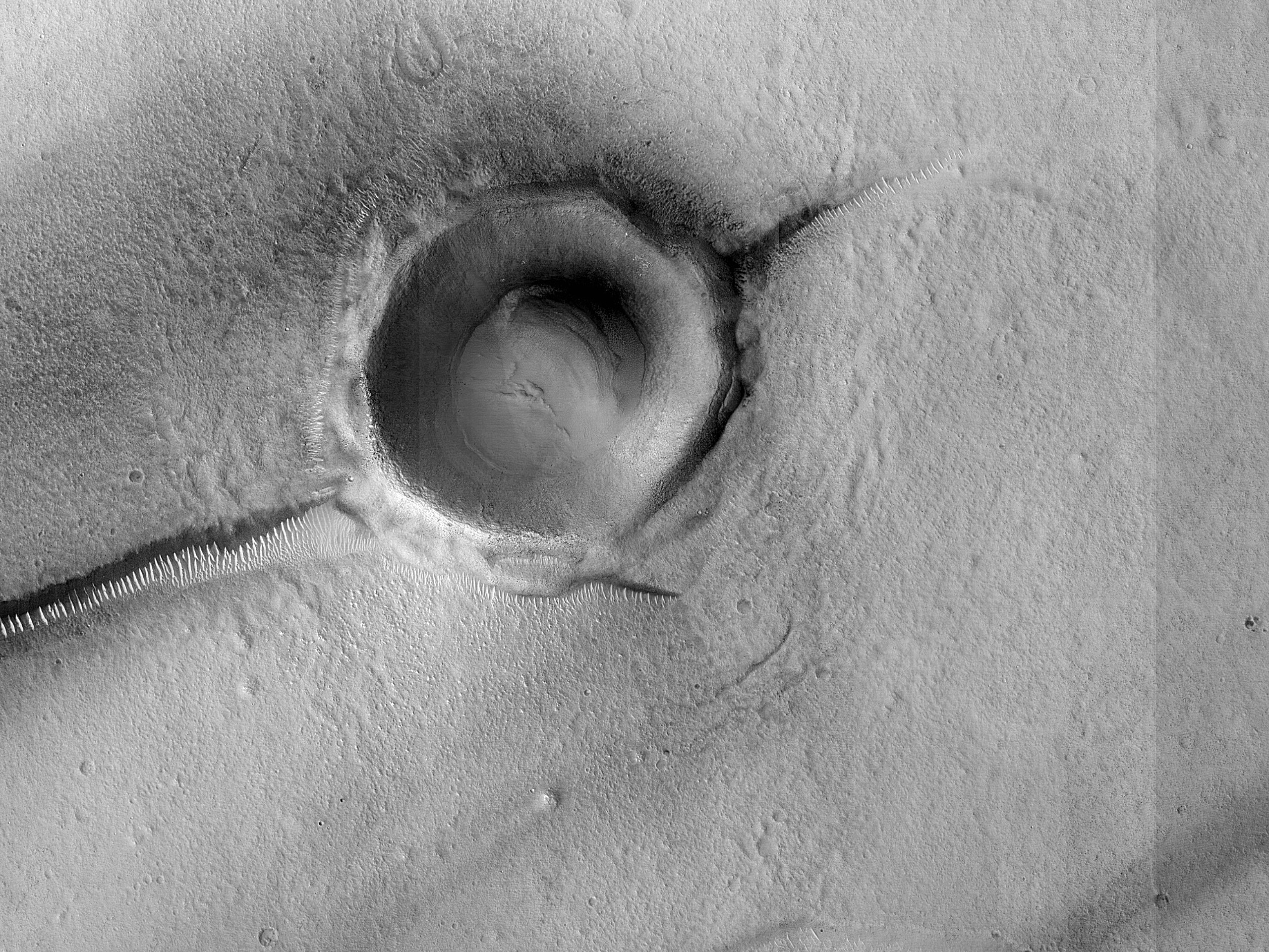 A Crater in Utopia Planitia