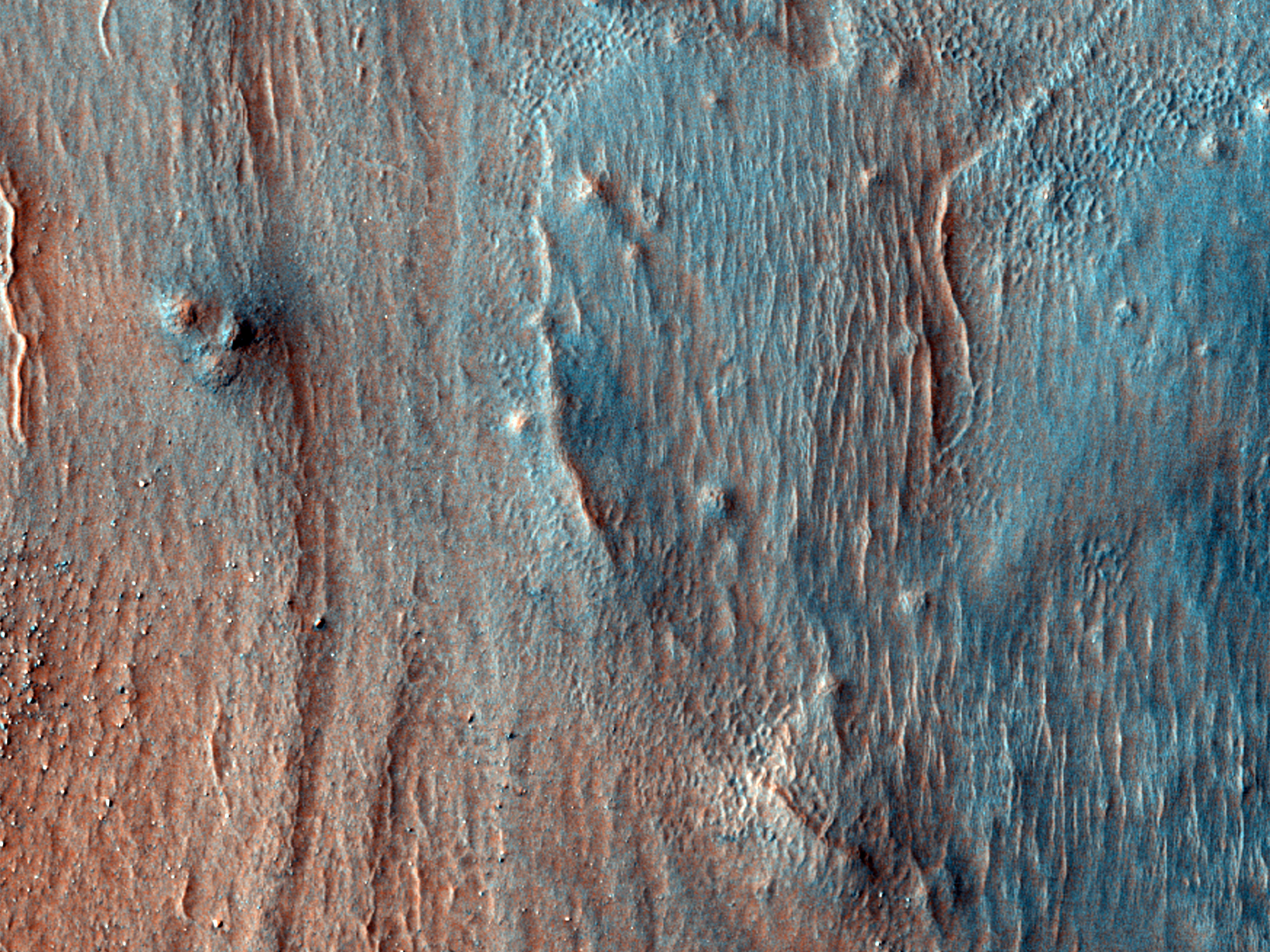 Rectilinear Ridges near Ice-Rich Material in Nereidum Montes
